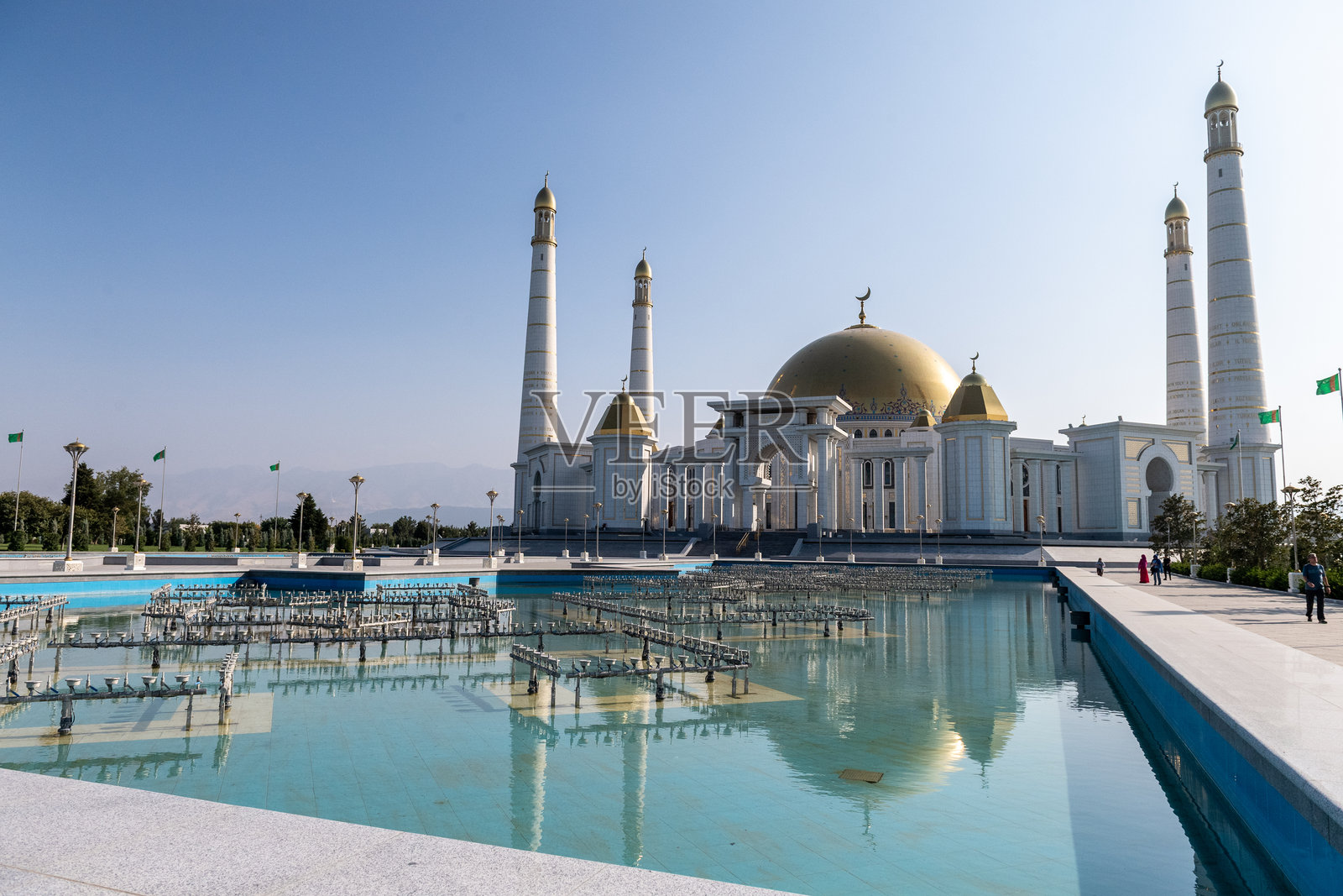 阿什哈巴德的白色城市照片摄影图片