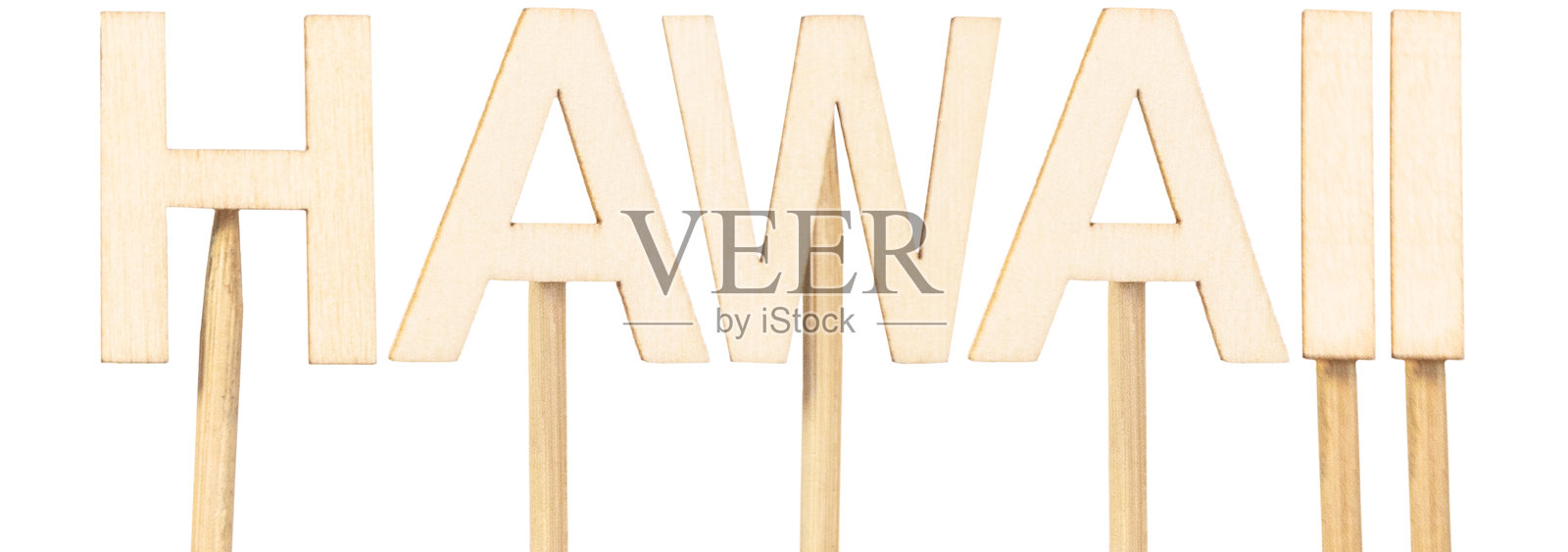 夏威夷手工木制字母，非常适合装饰主题空间、纪念品设计或美国旅游的视觉内容。照片摄影图片