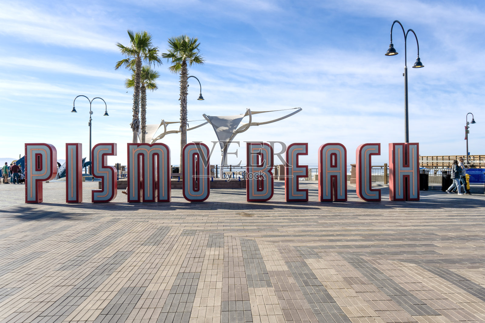 皮斯莫海滩标志照片摄影图片