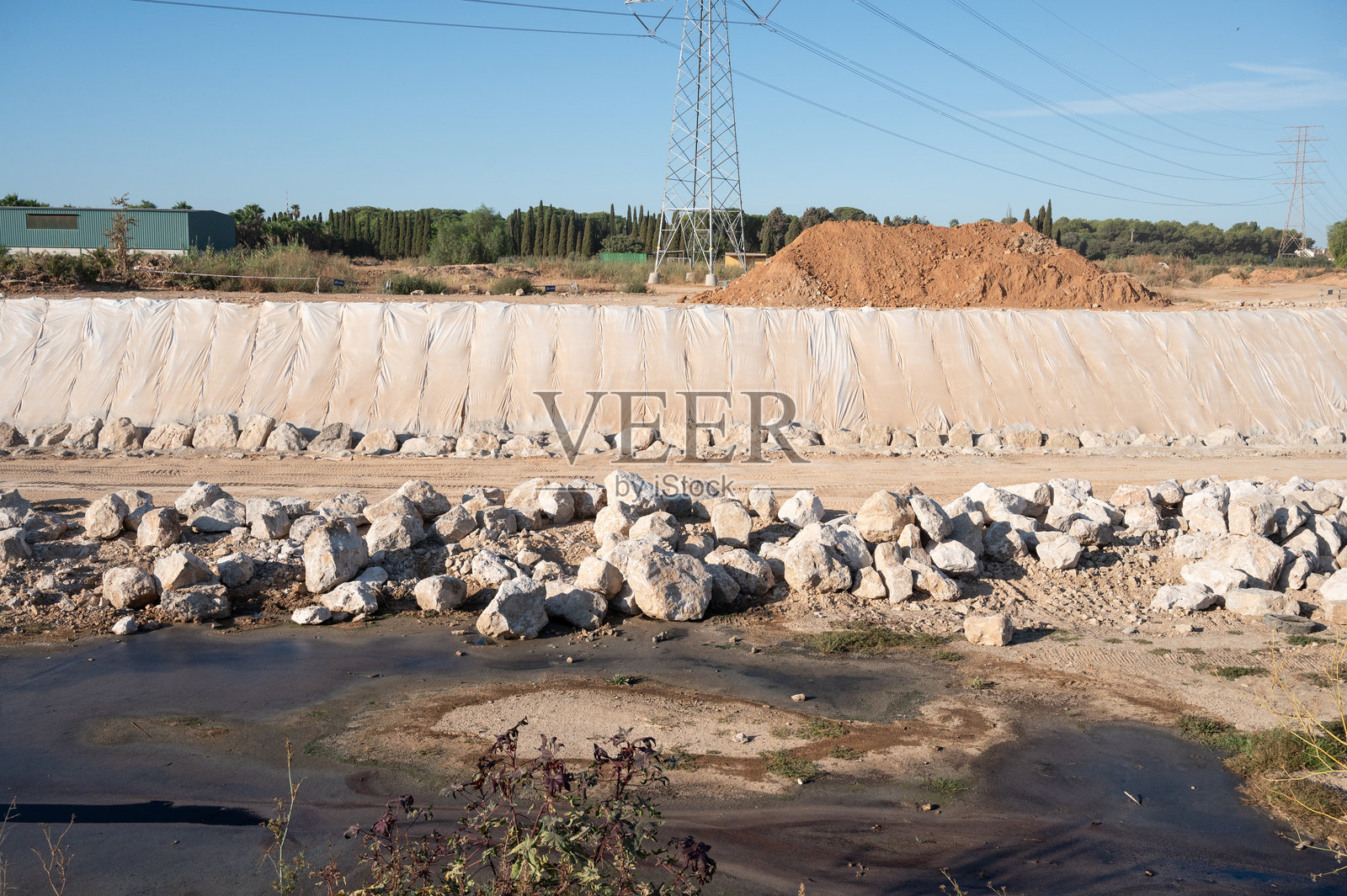 瓦伦西亚 DANA 洪水后波约峡谷的重建照片摄影图片