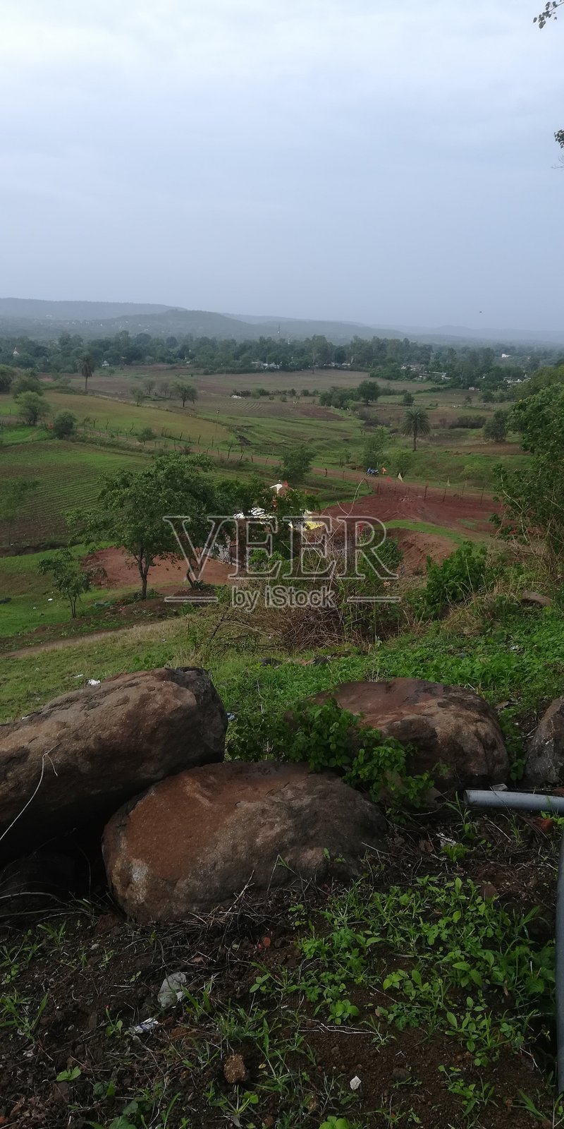 高处农场景观照片摄影图片