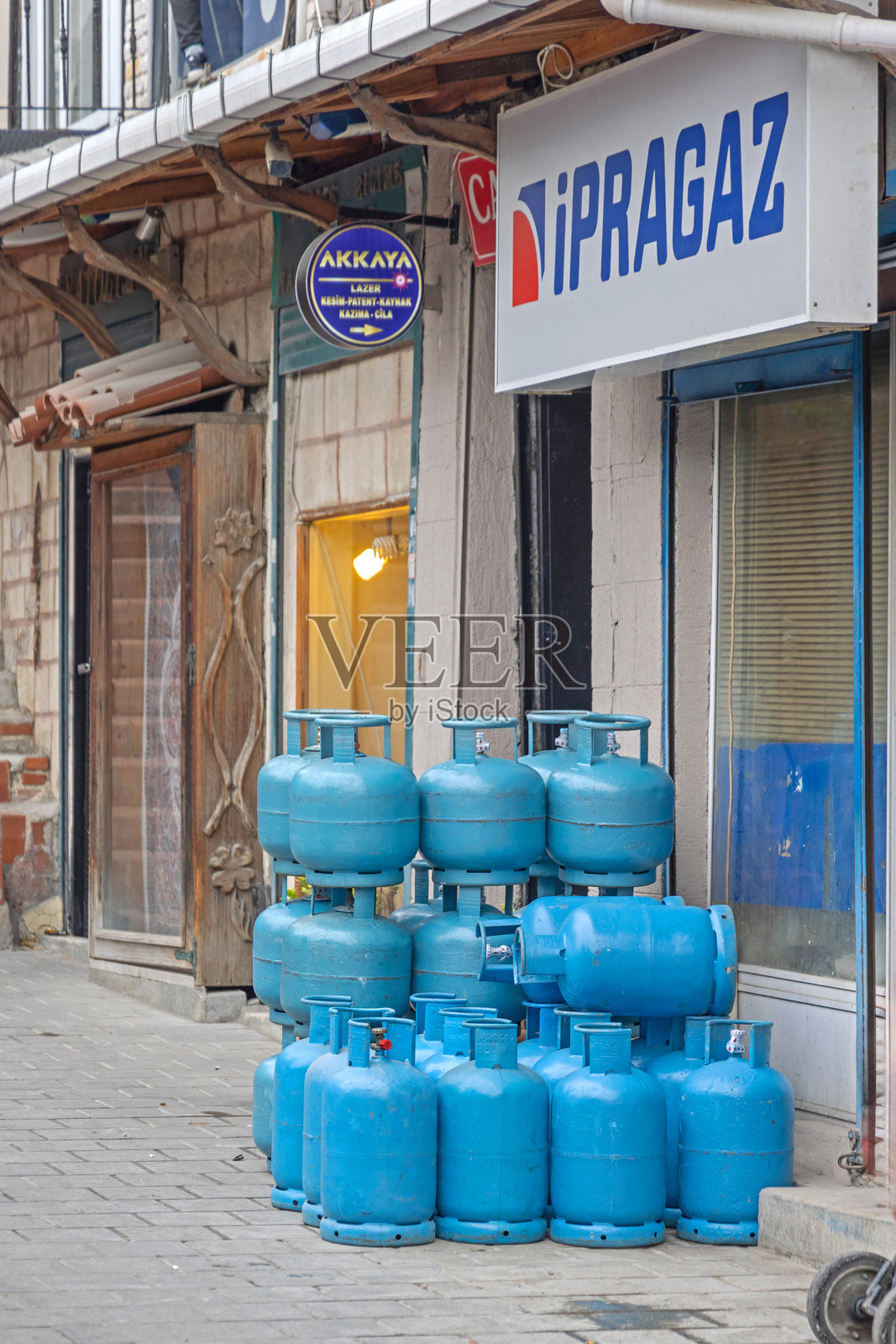 伊斯坦布尔 Ipragaz 燃气瓶照片摄影图片