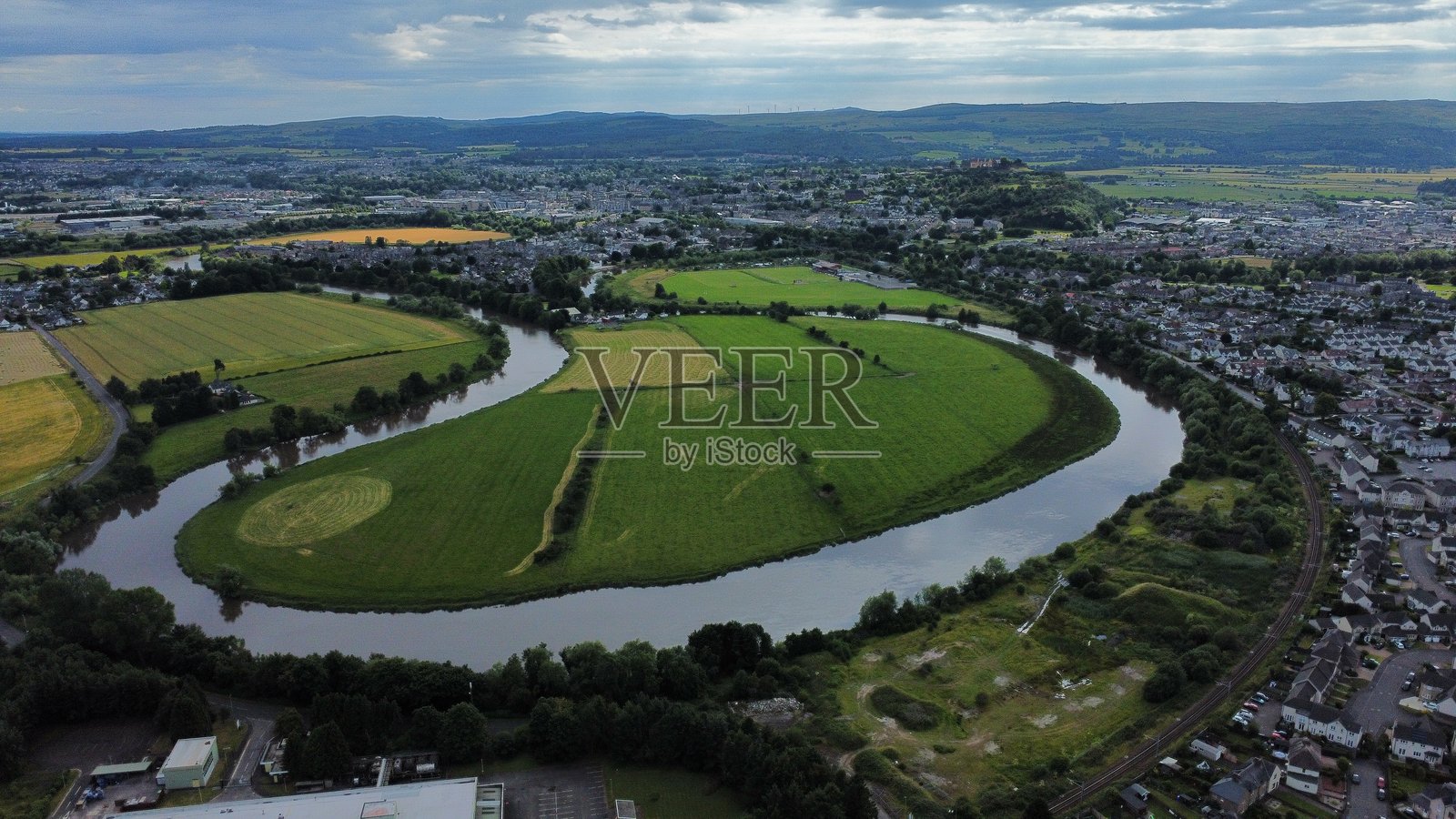 第四河的弯曲水道照片摄影图片