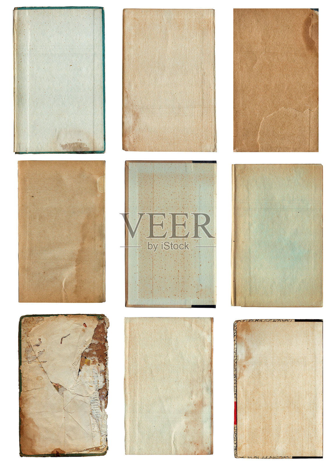 斑点老旧纸张纹理的复古背景素材，孤立照片摄影图片