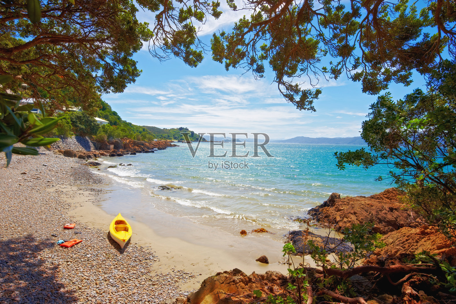 新西兰卡拉卡湾的海滩照片摄影图片