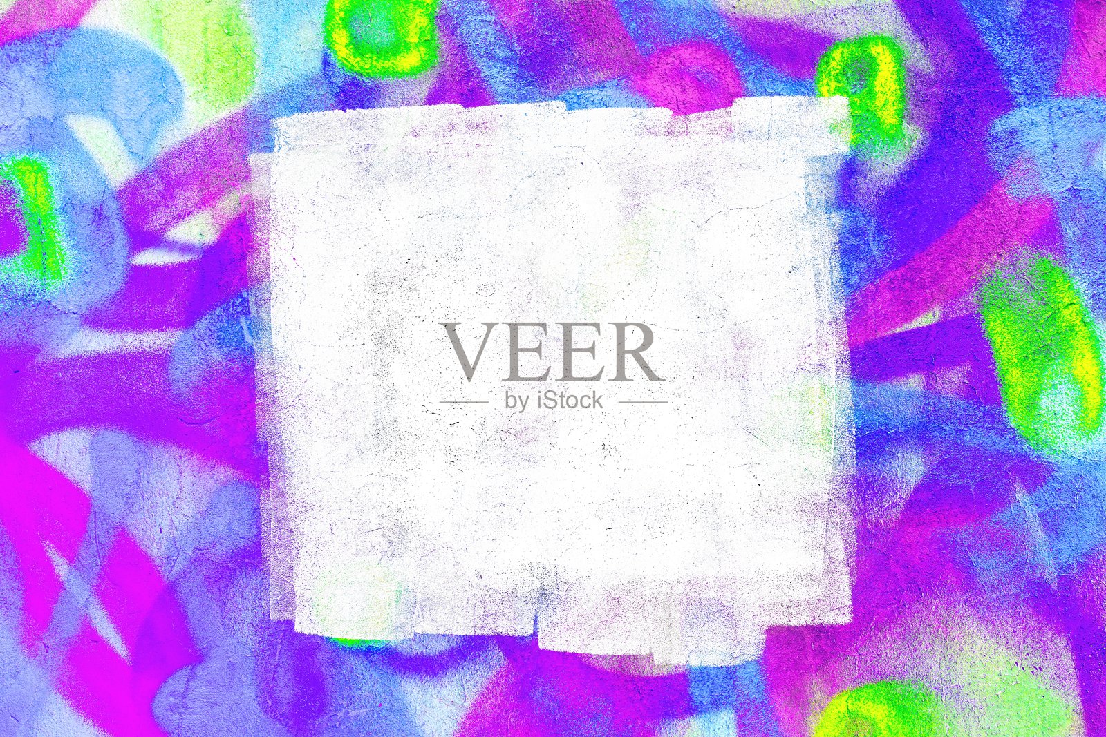 抽象霓虹涂鸦背景，紫色，绿色，Y2K，90年代风格照片摄影图片