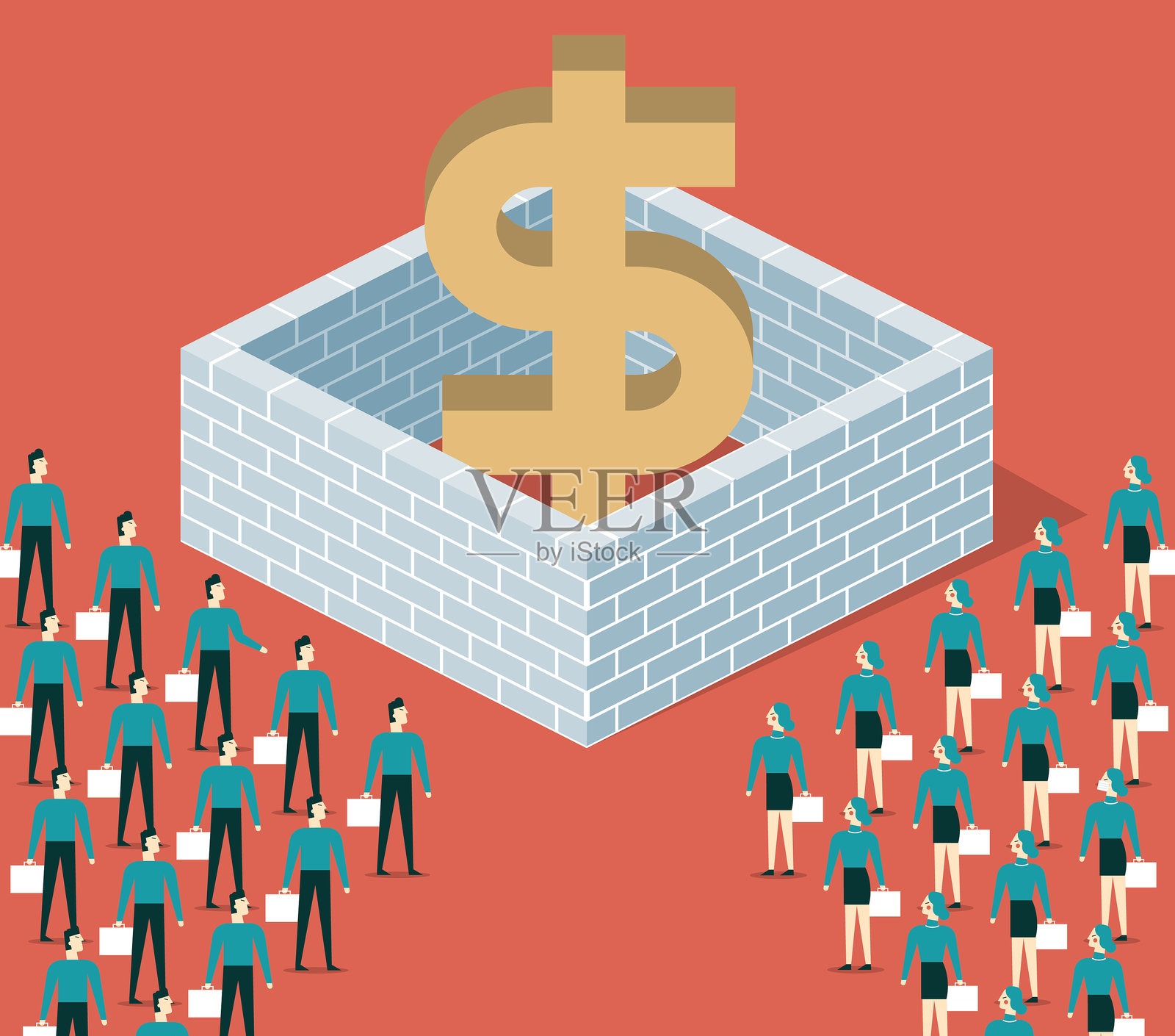 经济危机插画图片素材