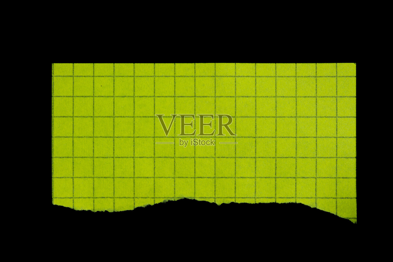 撕边的黄色网格便签纸照片摄影图片