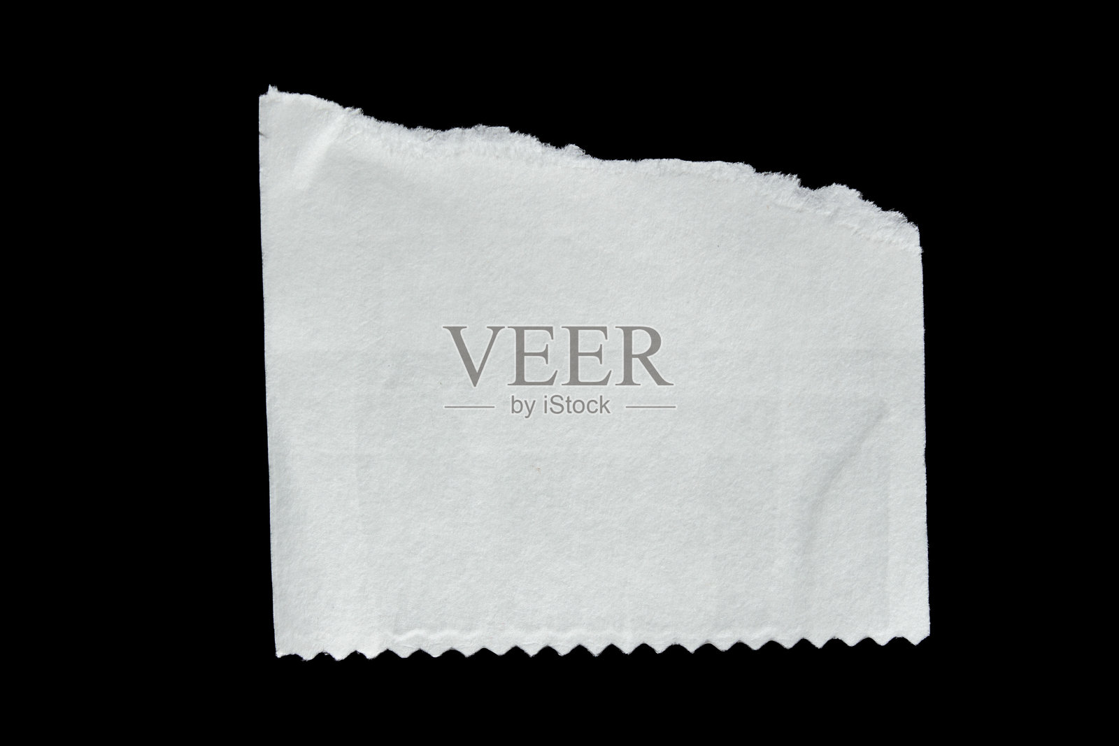 撕裂的白色纸片，孤立在黑色背景上照片摄影图片