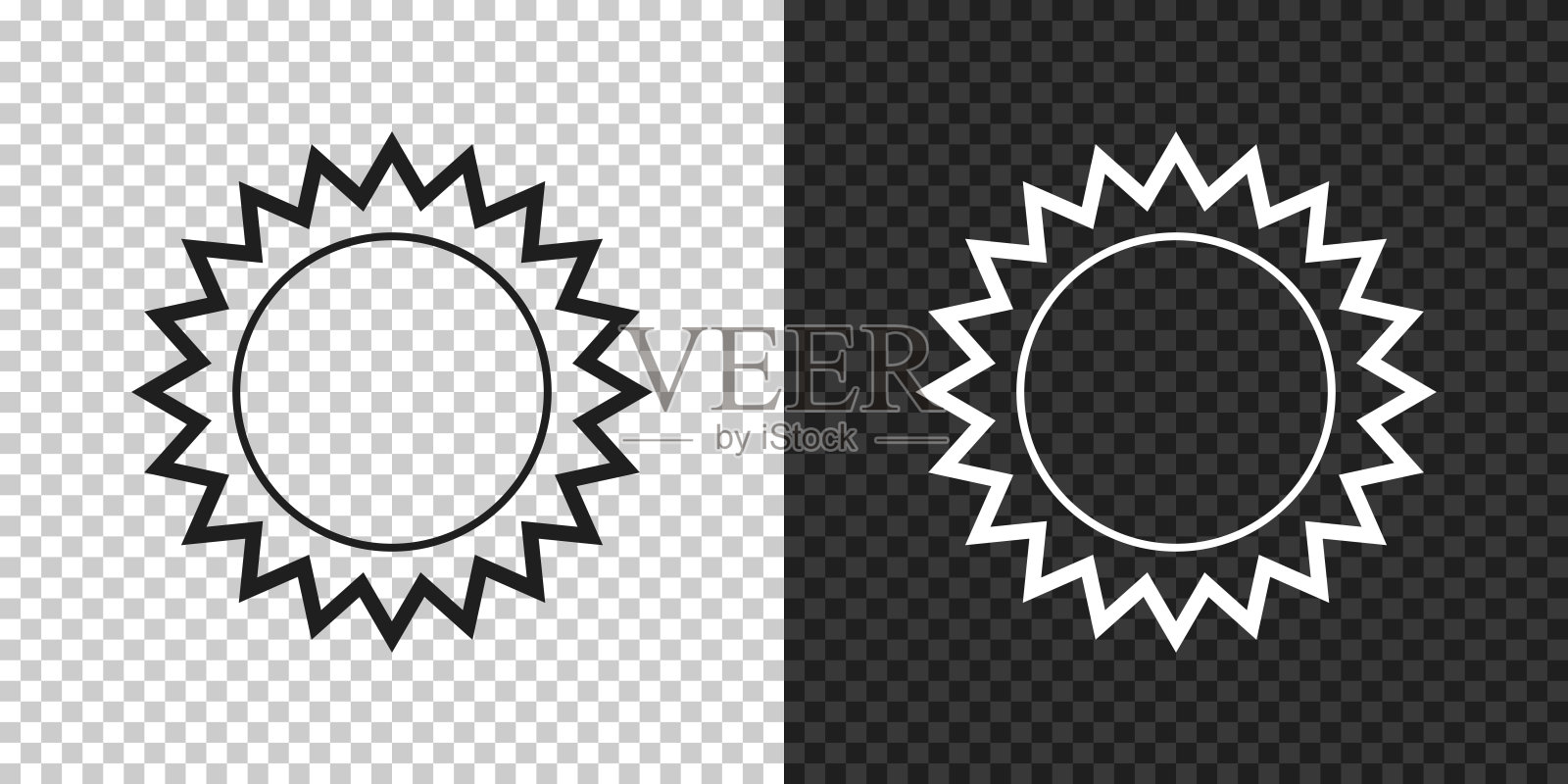 星 burst 光芒徽章背景设计图标插画图片素材