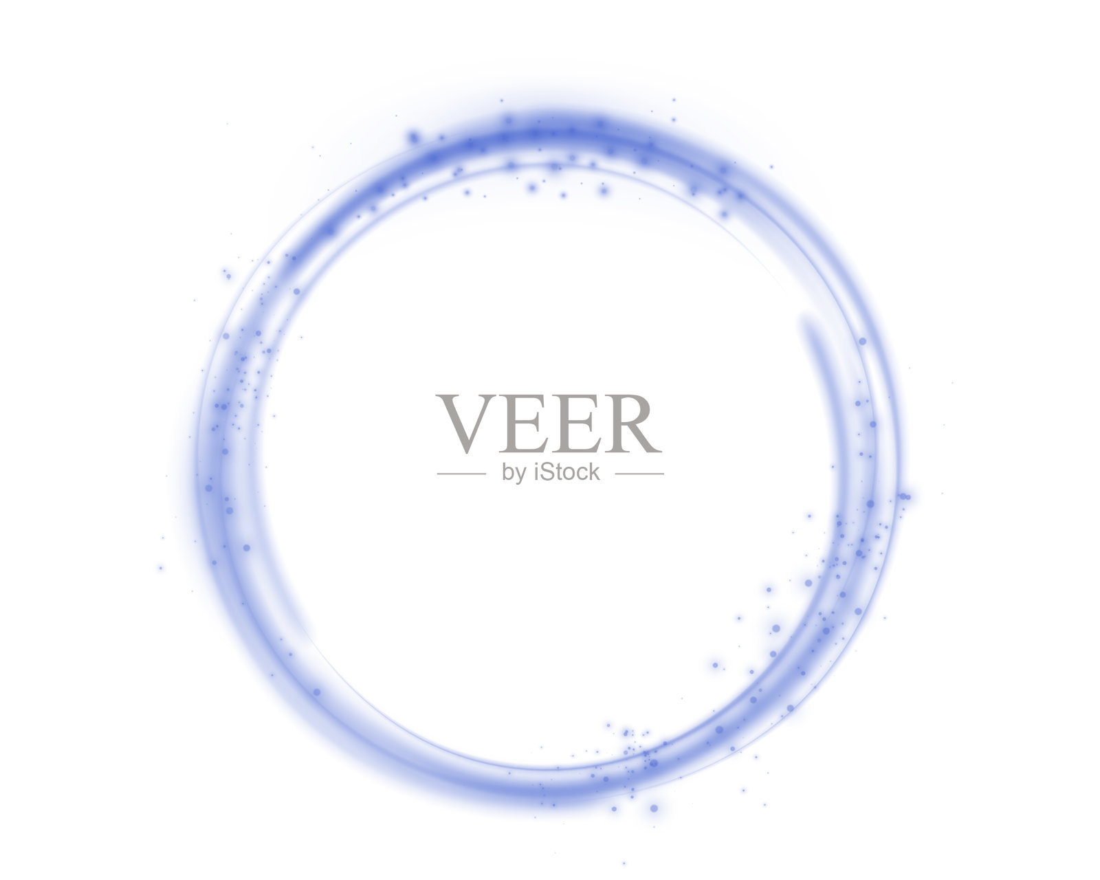 发光的蓝色线条。霓虹写实能量速度。白色背景上的抽象光效。矢量插画。插画图片素材