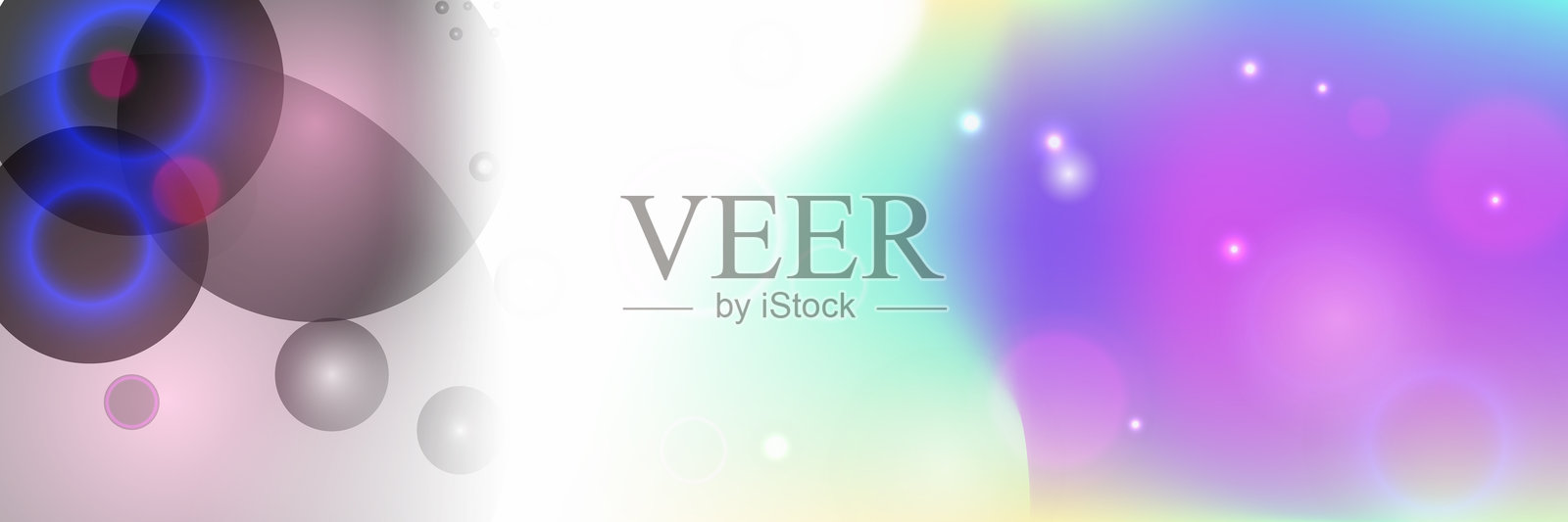 童话渐变。粉彩彩虹背景和美丽的公主全息图。紫色可爱图案。宇宙糖果光与全息闪光纹理。蓝色童话渐变。插画图片素材