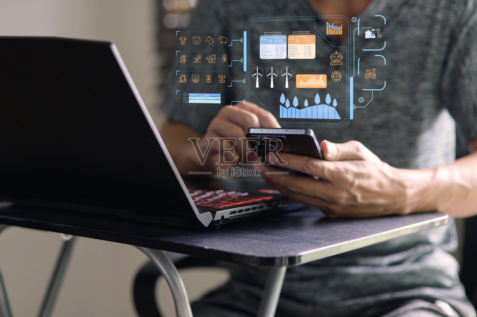 现代农业可持续农业实践中的技术应用照片摄影图片