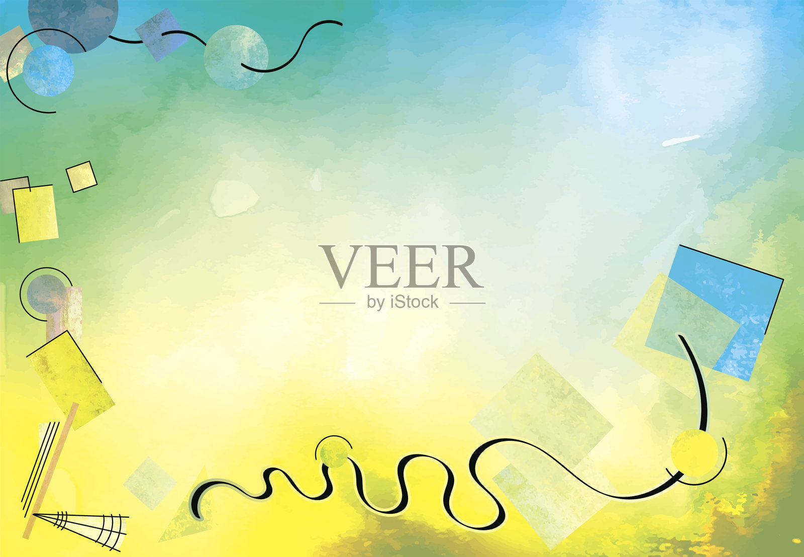 抽象背景。几何图形。插画图片素材