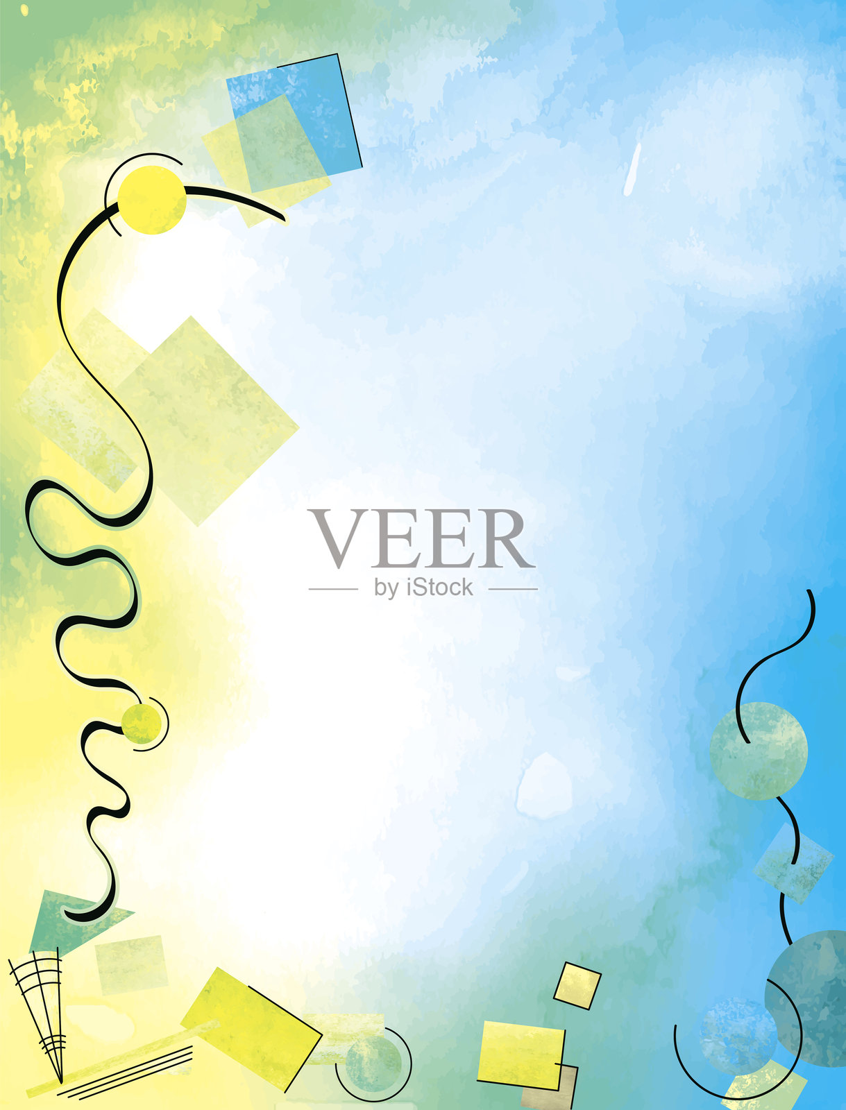 抽象背景。几何图形。插画图片素材