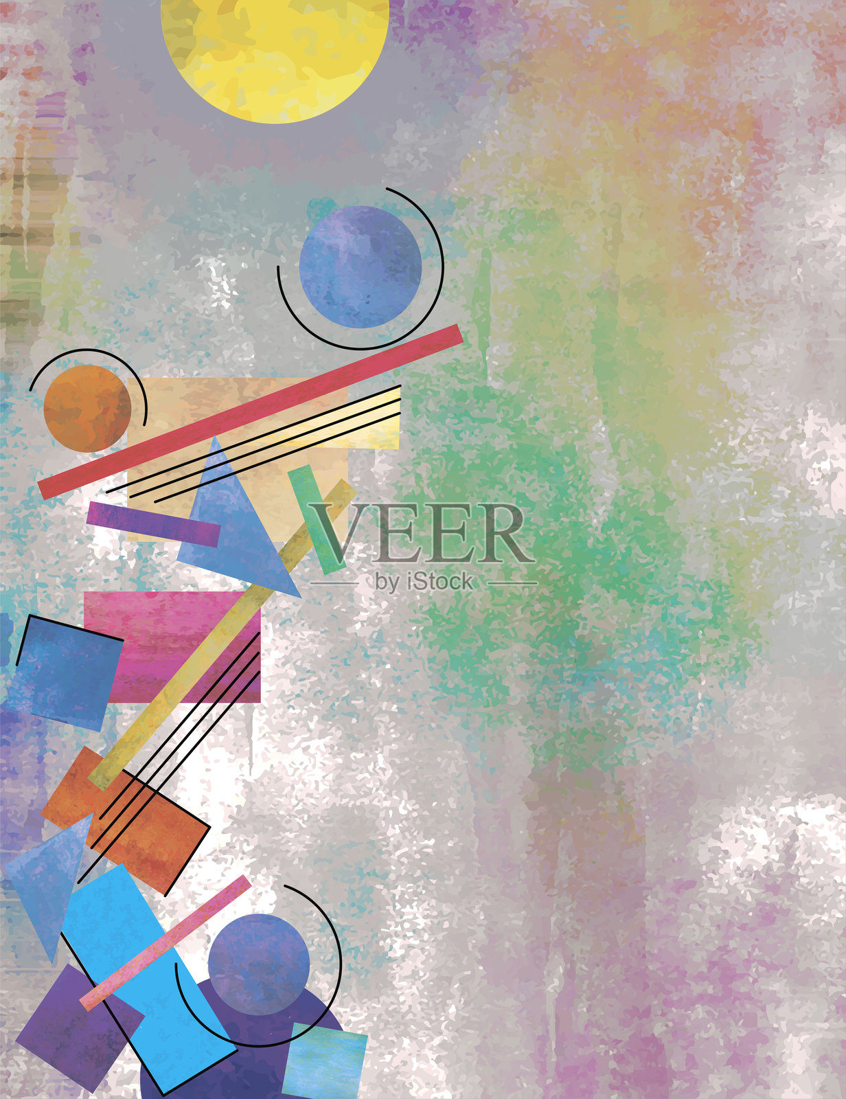 抽象背景。几何图形。插画图片素材