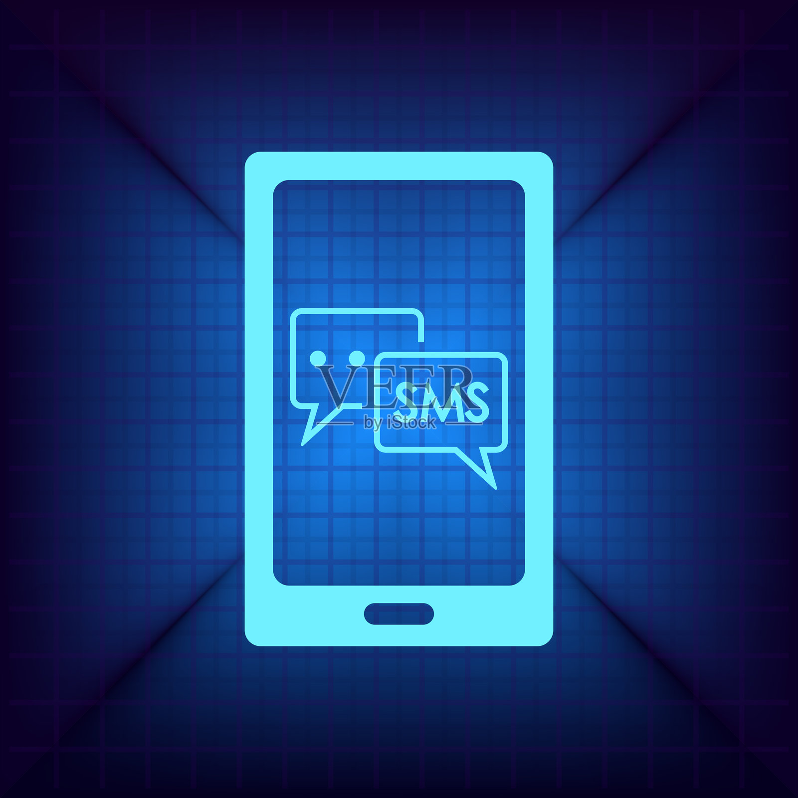 智能手机电子邮件或短信插画图片素材