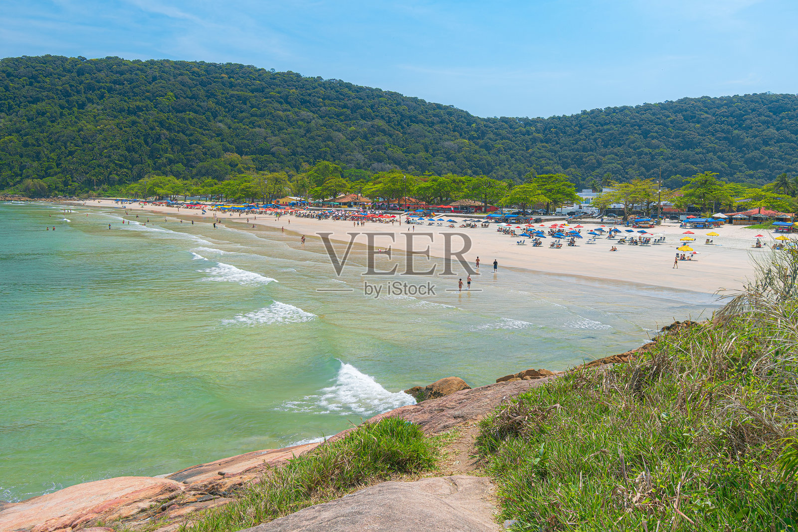 巴西瓜鲁雅瓜依乌巴海滩照片摄影图片