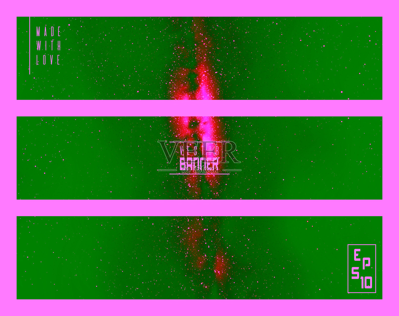 宇宙蓝色横幅集合插画图片素材