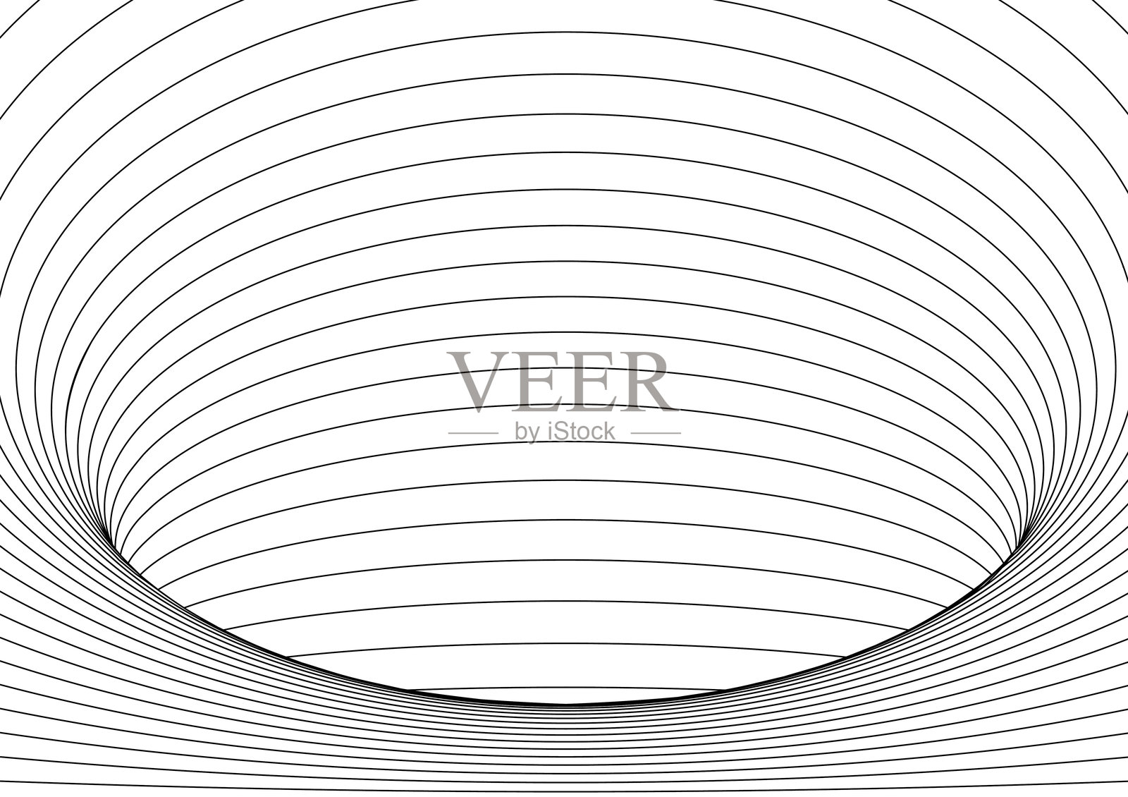 黑白迷幻虫洞隧道光学错觉背景插画图片素材
