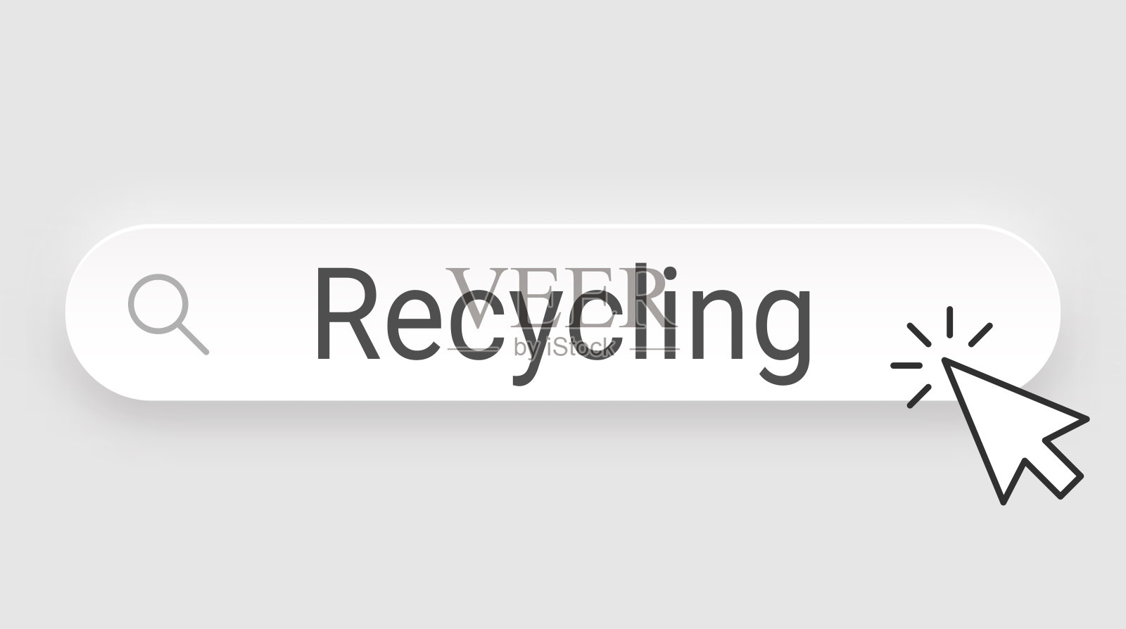 回收 - 带光标的搜索栏，背景空白插画图片素材