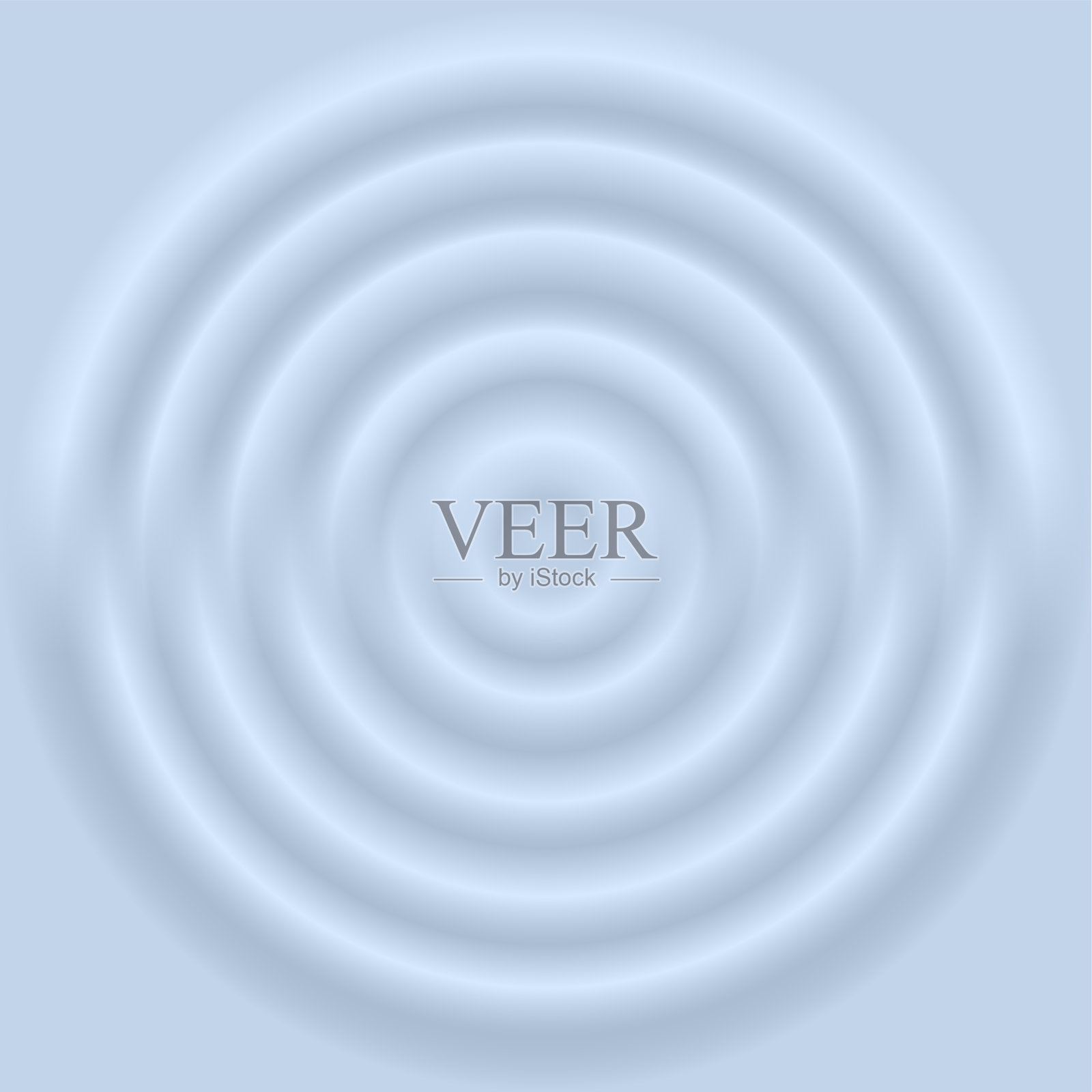 水面俯视。蓝色牛奶背景，平滑的奶油波浪形成圆形涟漪。柔和的酸奶质感背景，色调柔和。极简写实矢量插画插画图片素材