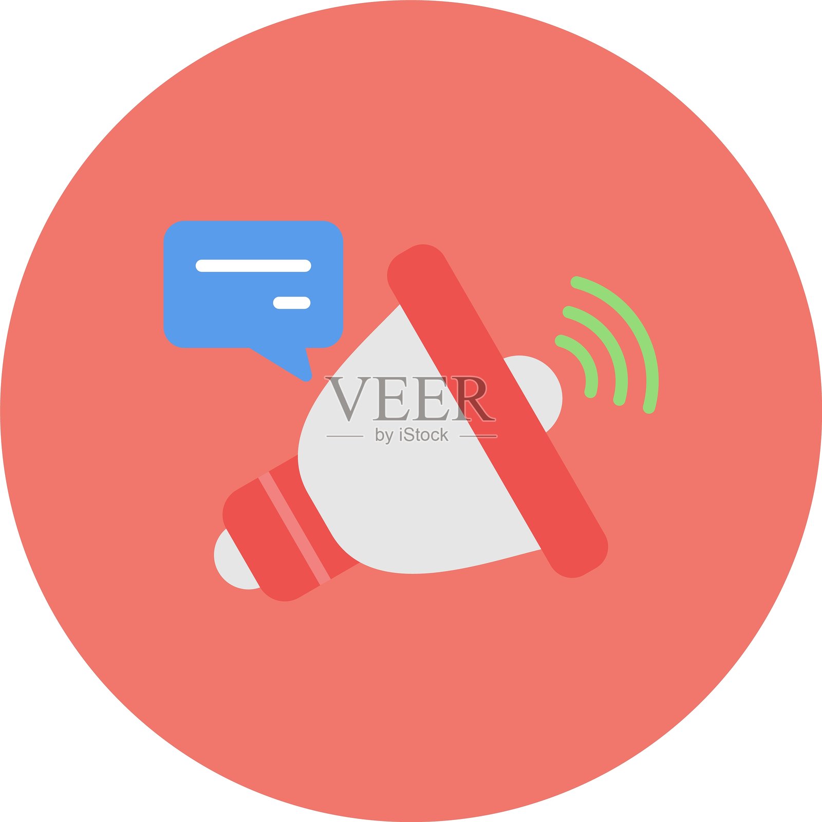 扬声器新图标设计创意插画图片素材