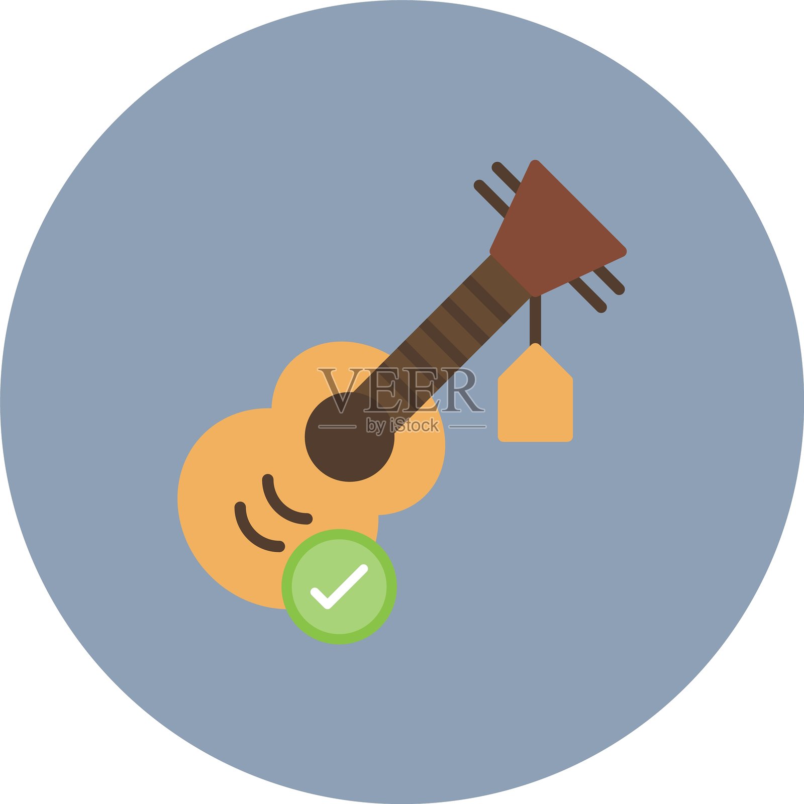 原声吉他新图标设计创意插画图片素材