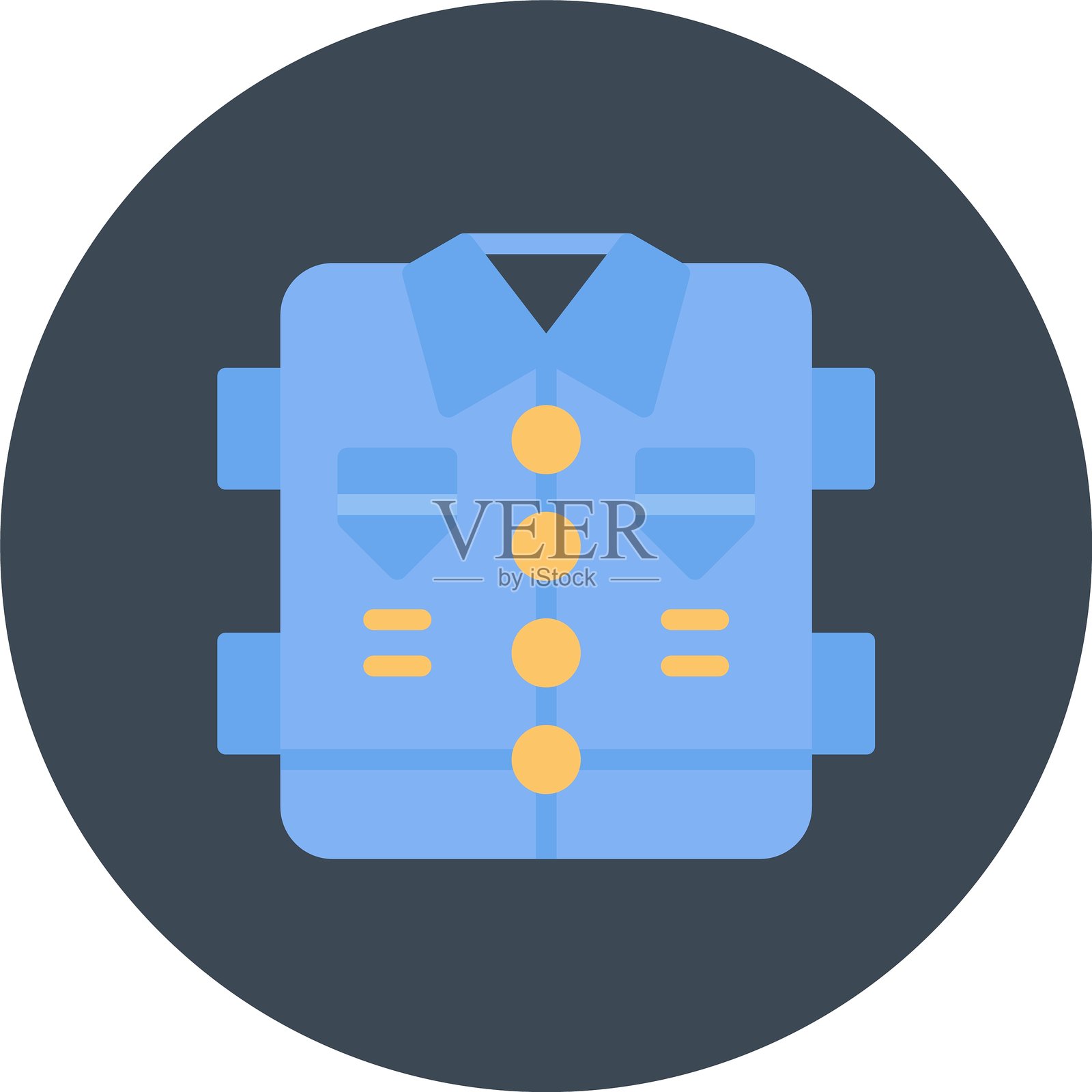 防弹衣新图标设计创意插画图片素材