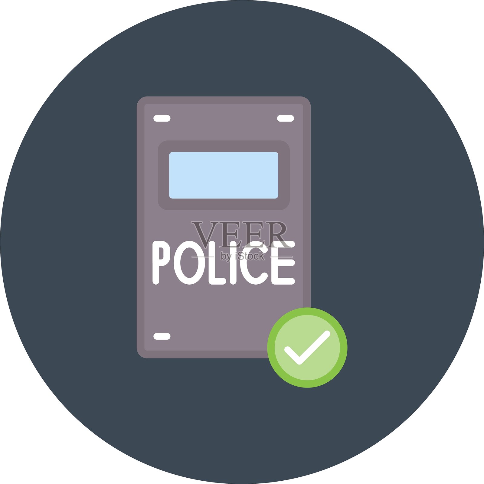 警察盾牌新图标设计创意插画图片素材