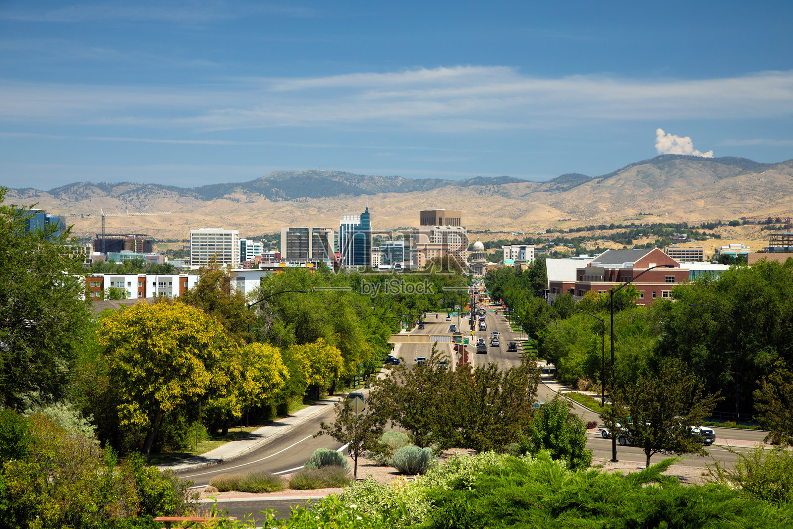 博伊西天际线（横幅）照片摄影图片