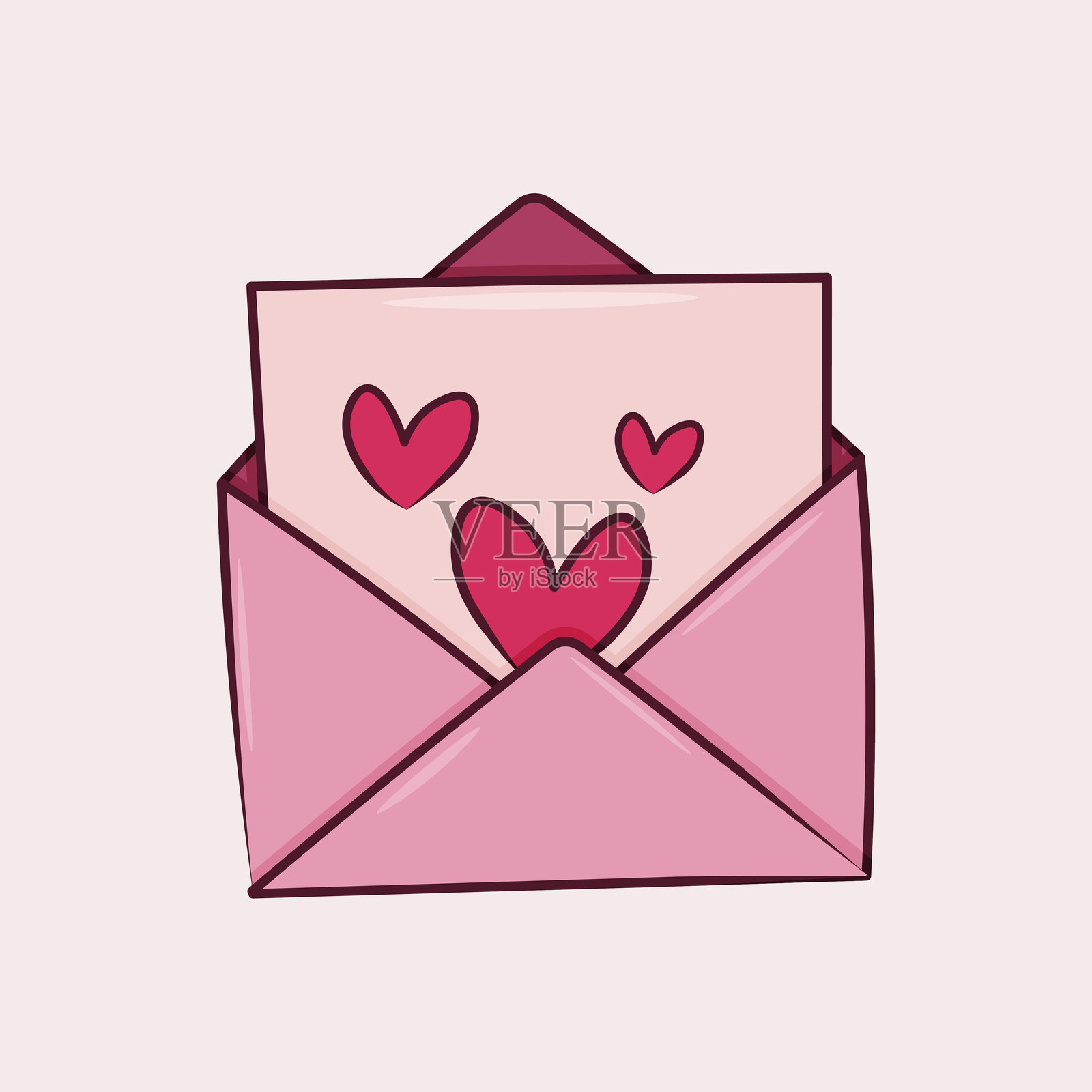 情人节设计 浪漫爱情与心形背景插画插画图片素材