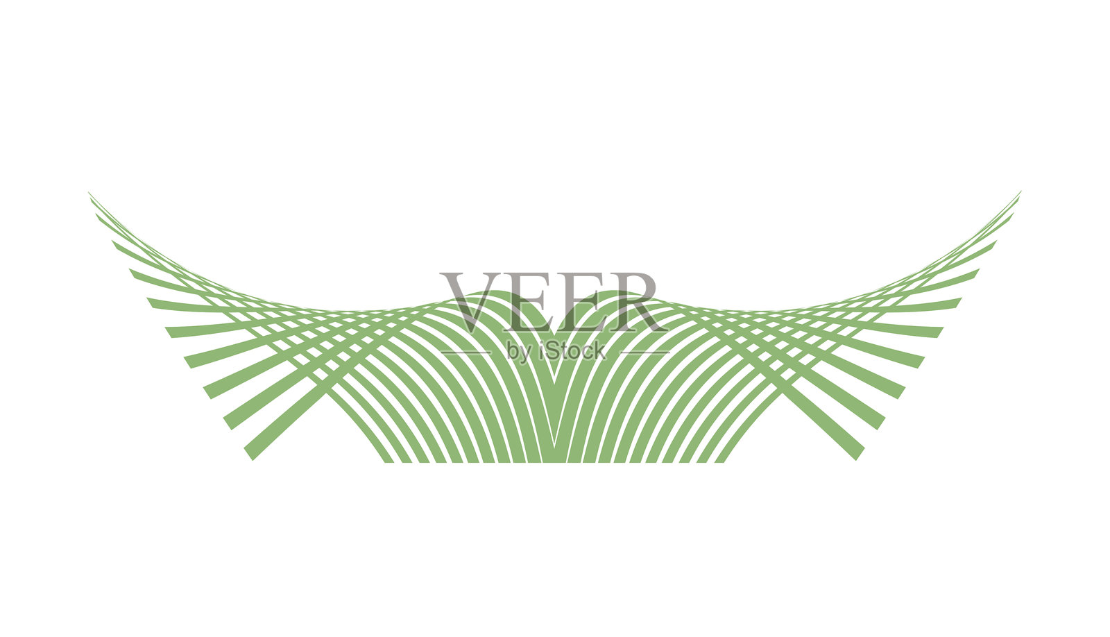 抽象条纹，风格化的翅膀插画图片素材