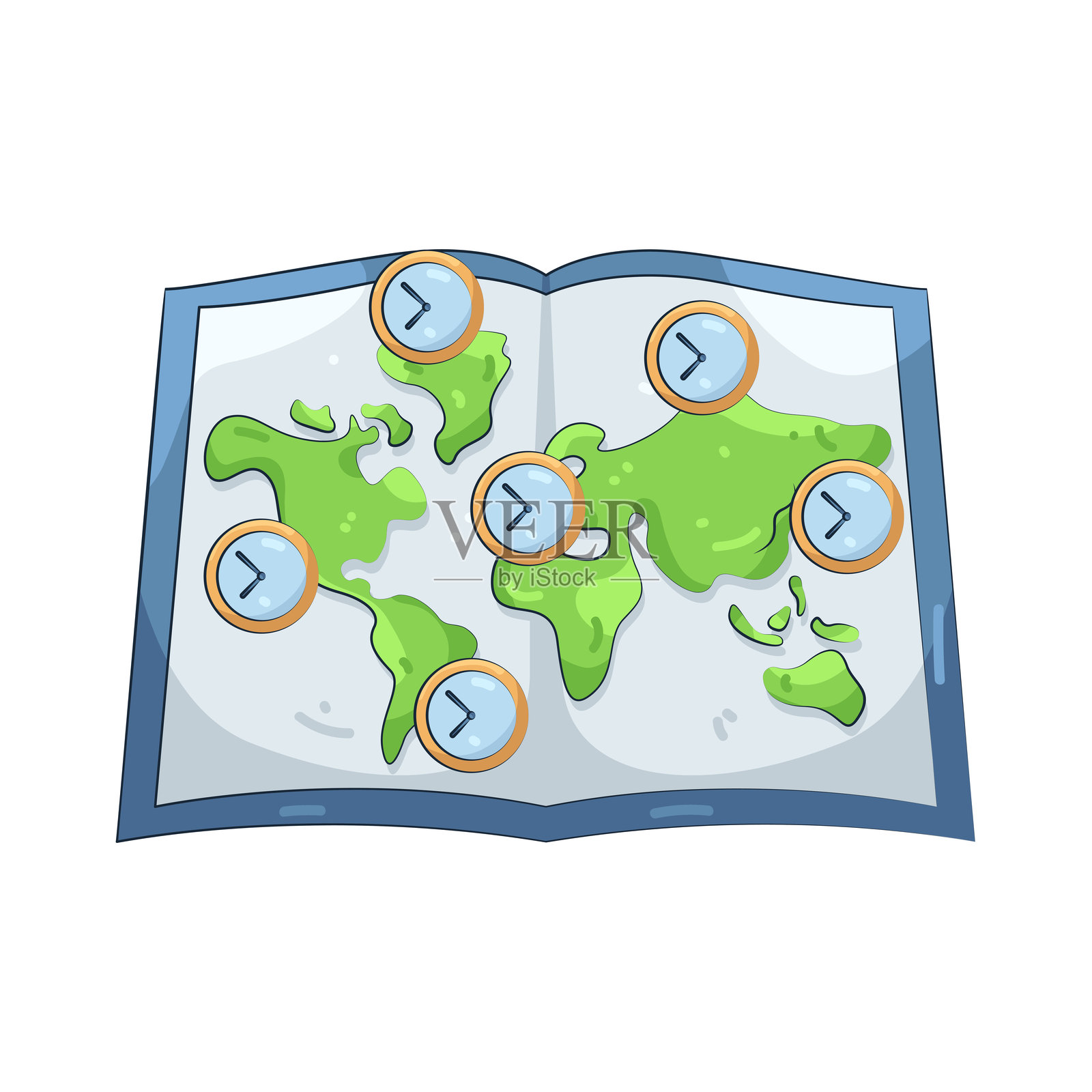 时区插画图片素材