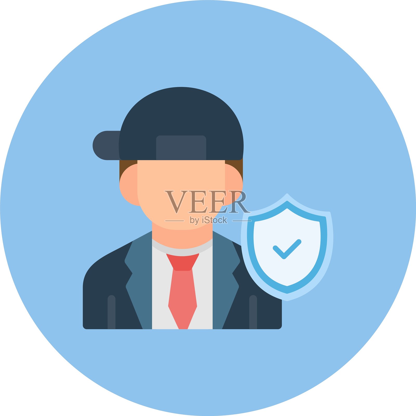 安全新图标设计创意插画图片素材