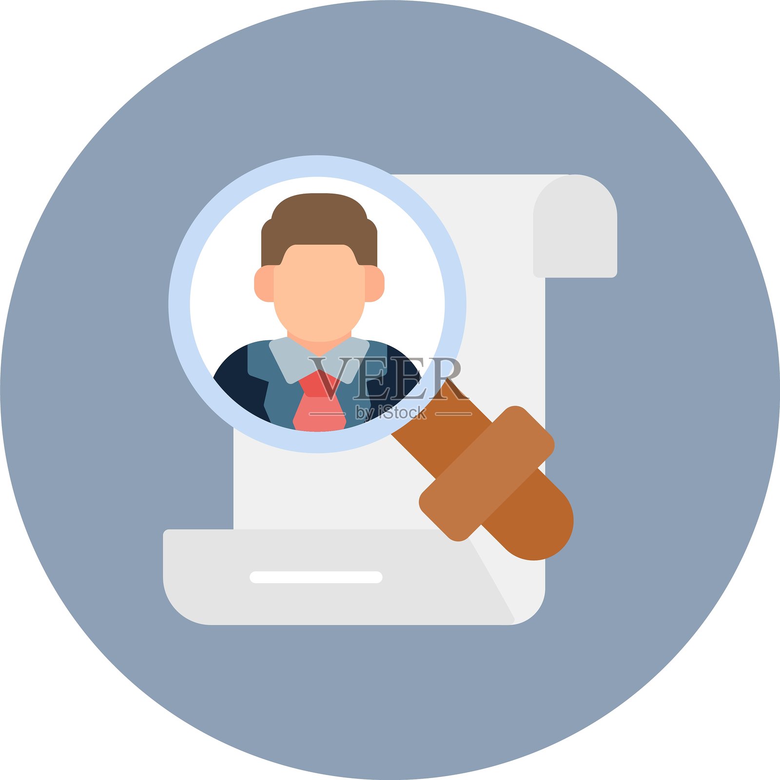 搜索员工新图标设计创意插画图片素材