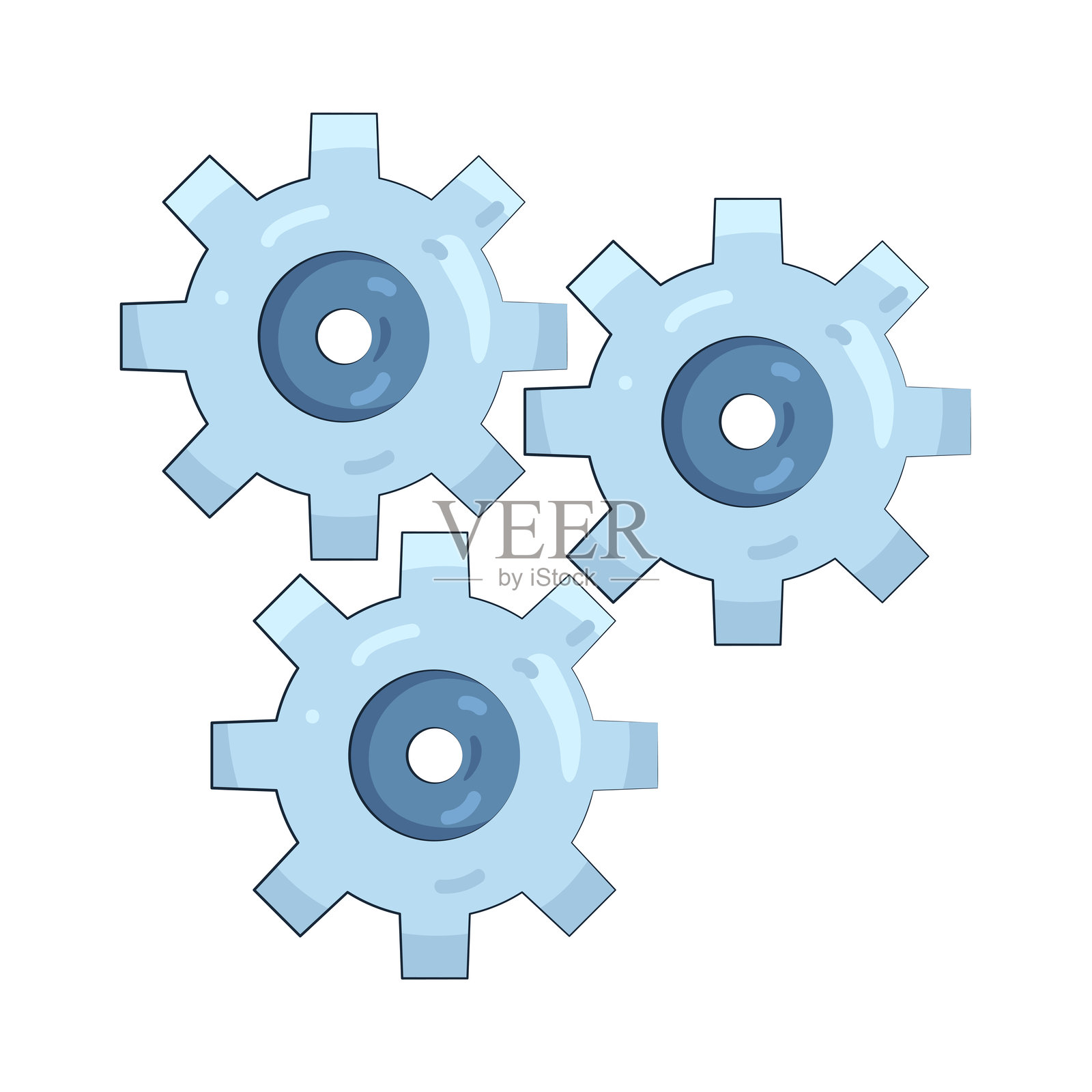 齿轮插画图片素材