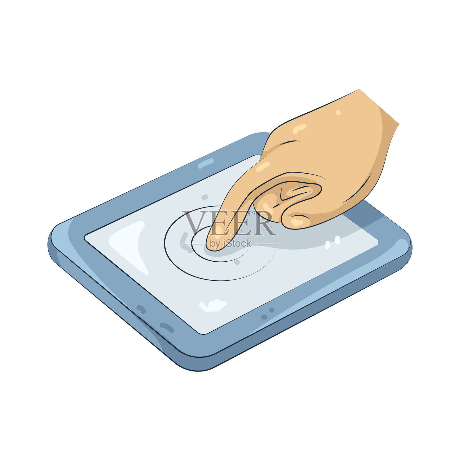 触摸板插画图片素材