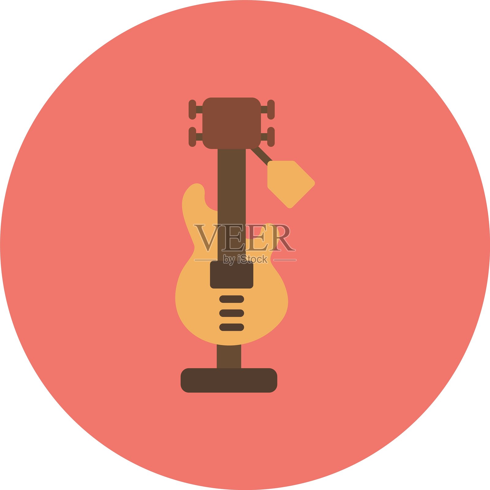 吉他新图标设计创意插画图片素材