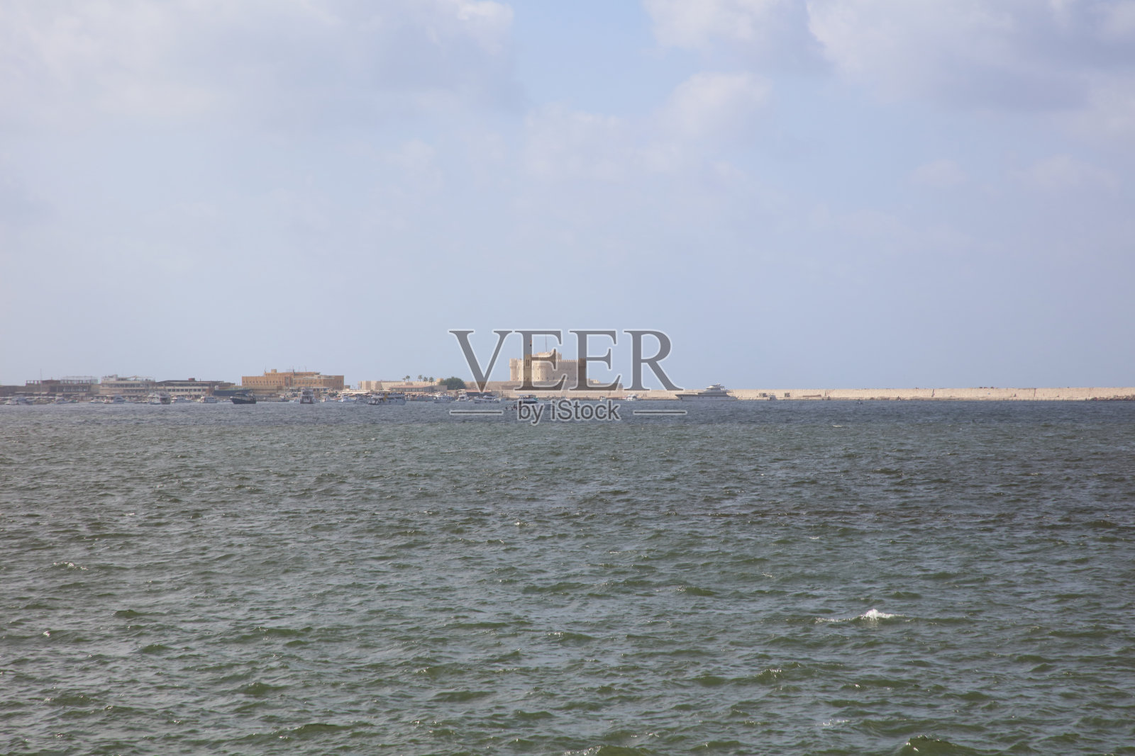 城堡与大海照片摄影图片