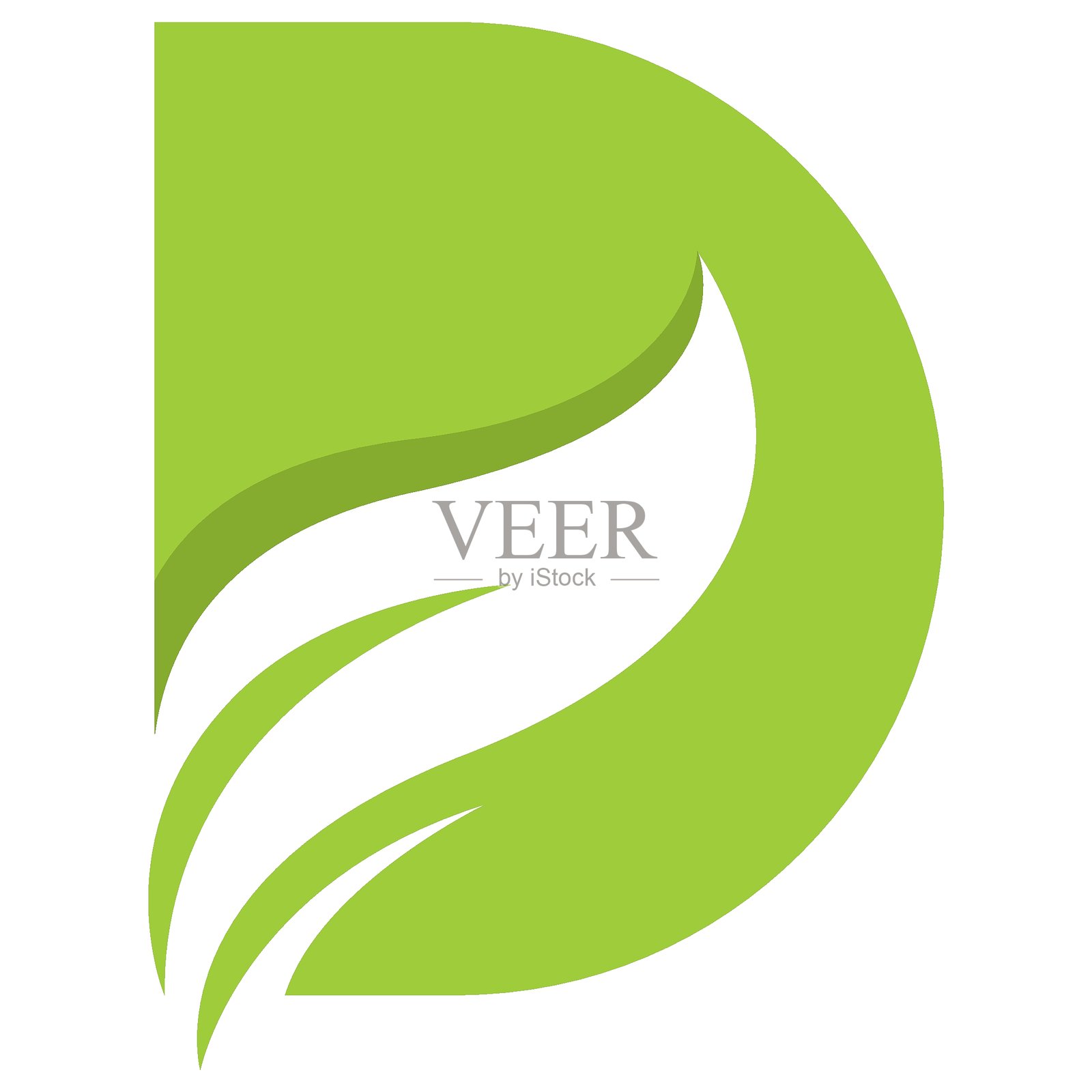 字母d自然绿色标志矢量图图标插画插画图片素材