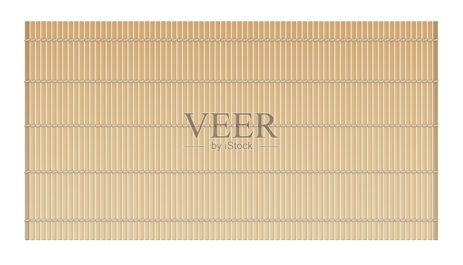 竹寿司卷帘，孤立。制作寿司卷的日式卷帘。矢量图插画图片素材