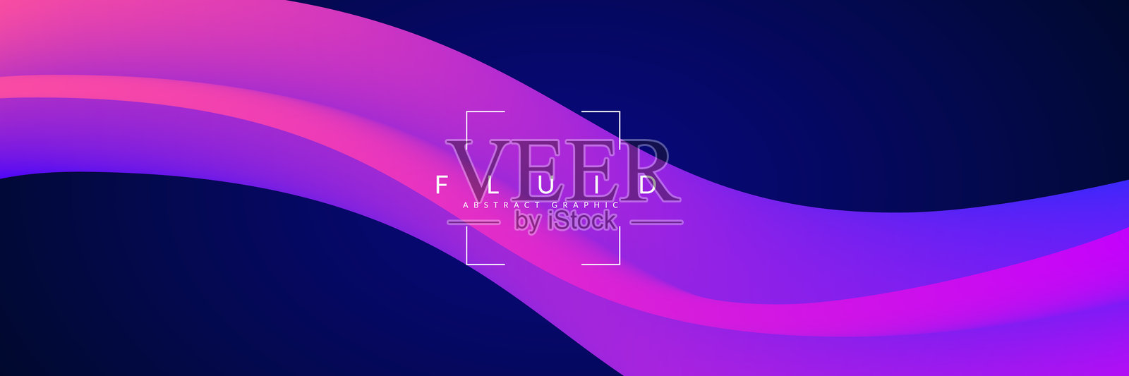 3D渐变形状。美丽的抽象液态流体背景。创意背景的色彩设计。具有未来感漩涡图案的潮流动态横幅。蓝色和紫色3D渐变形状。插画图片素材