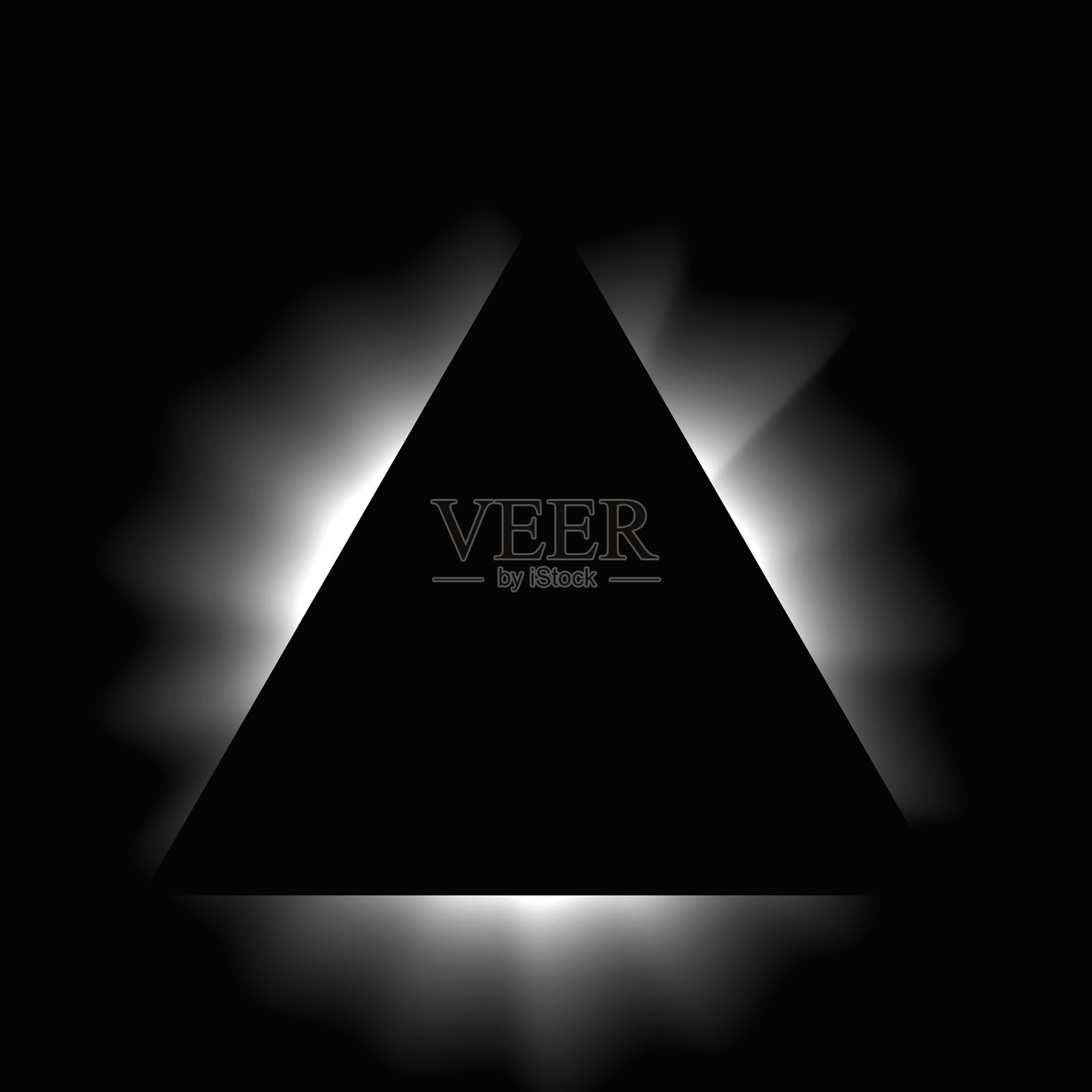 三角形光照灯框插画图片素材