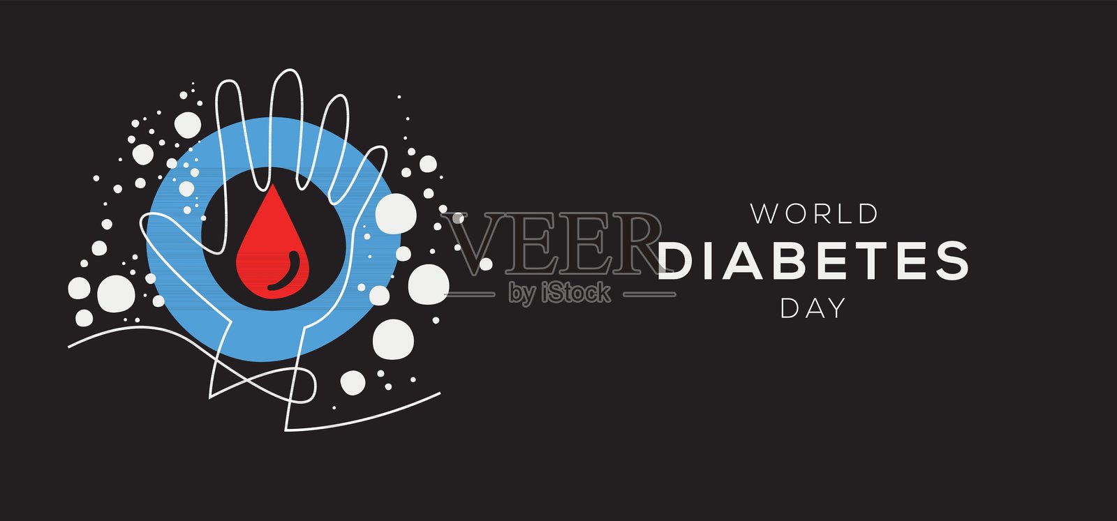 世界糖尿病日，定于11月14日。插画图片素材