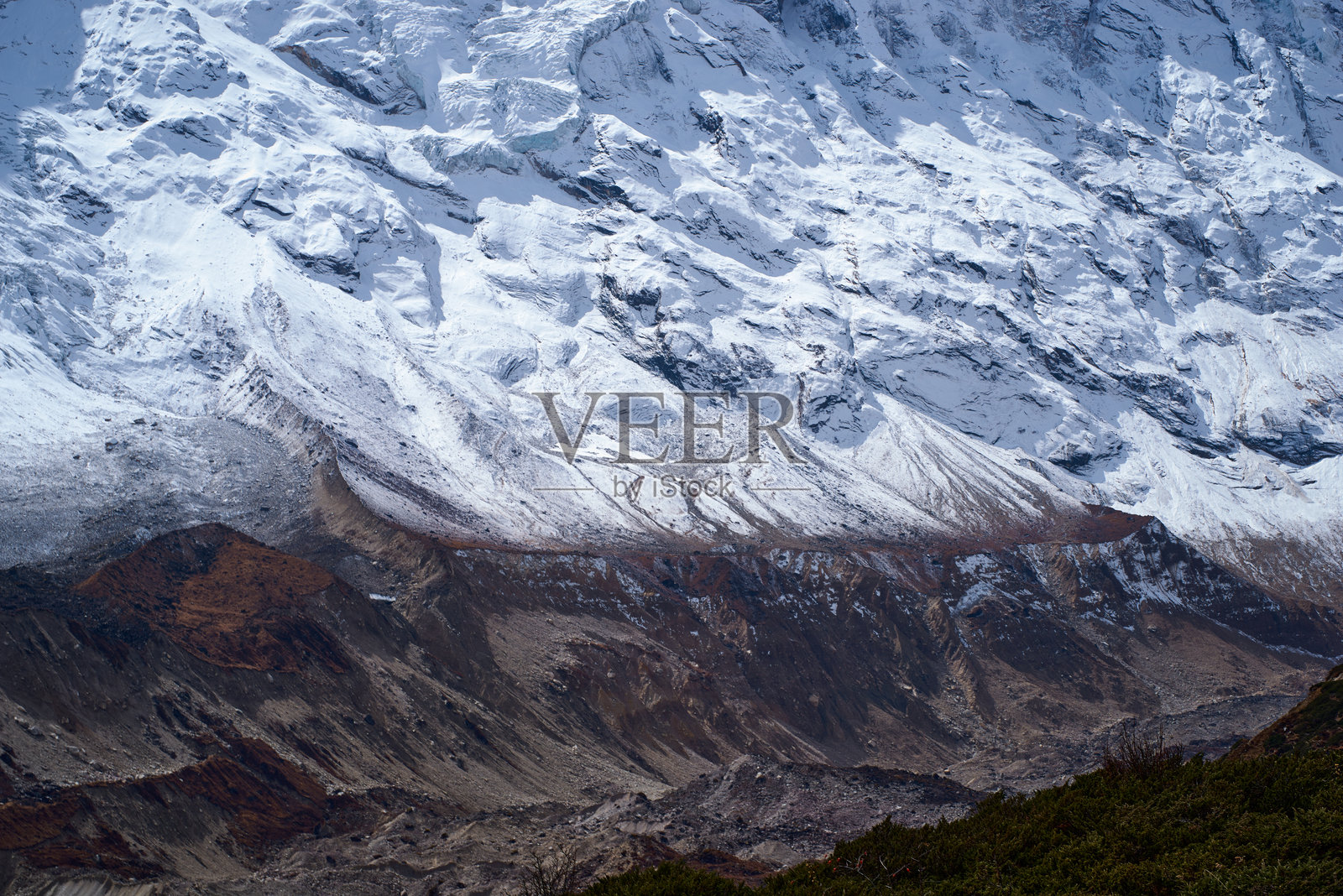 马纳斯鲁徒步，喜马拉雅山脉，山峰，尼泊尔照片摄影图片