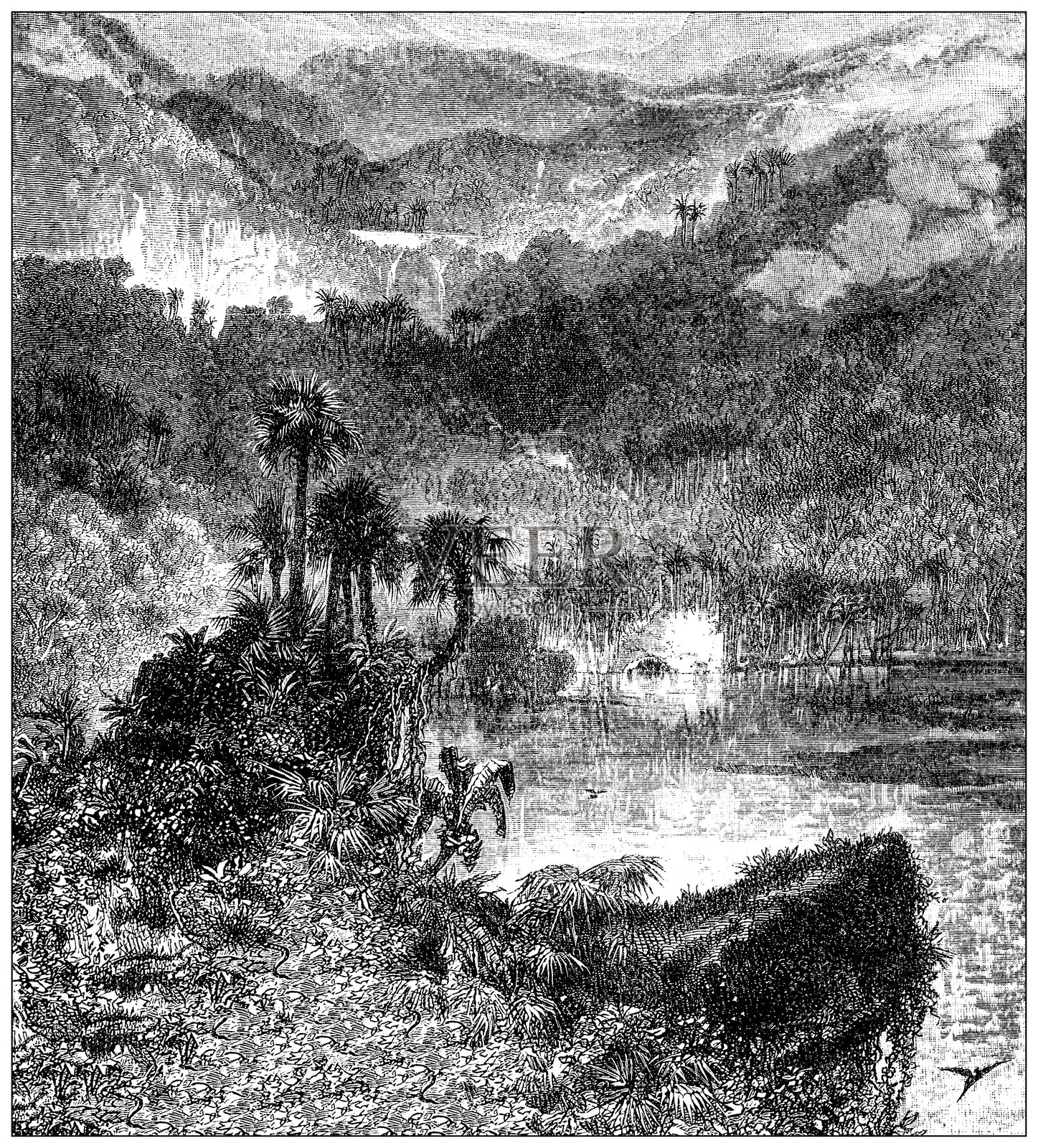 古巴尤穆里山谷插画图片素材