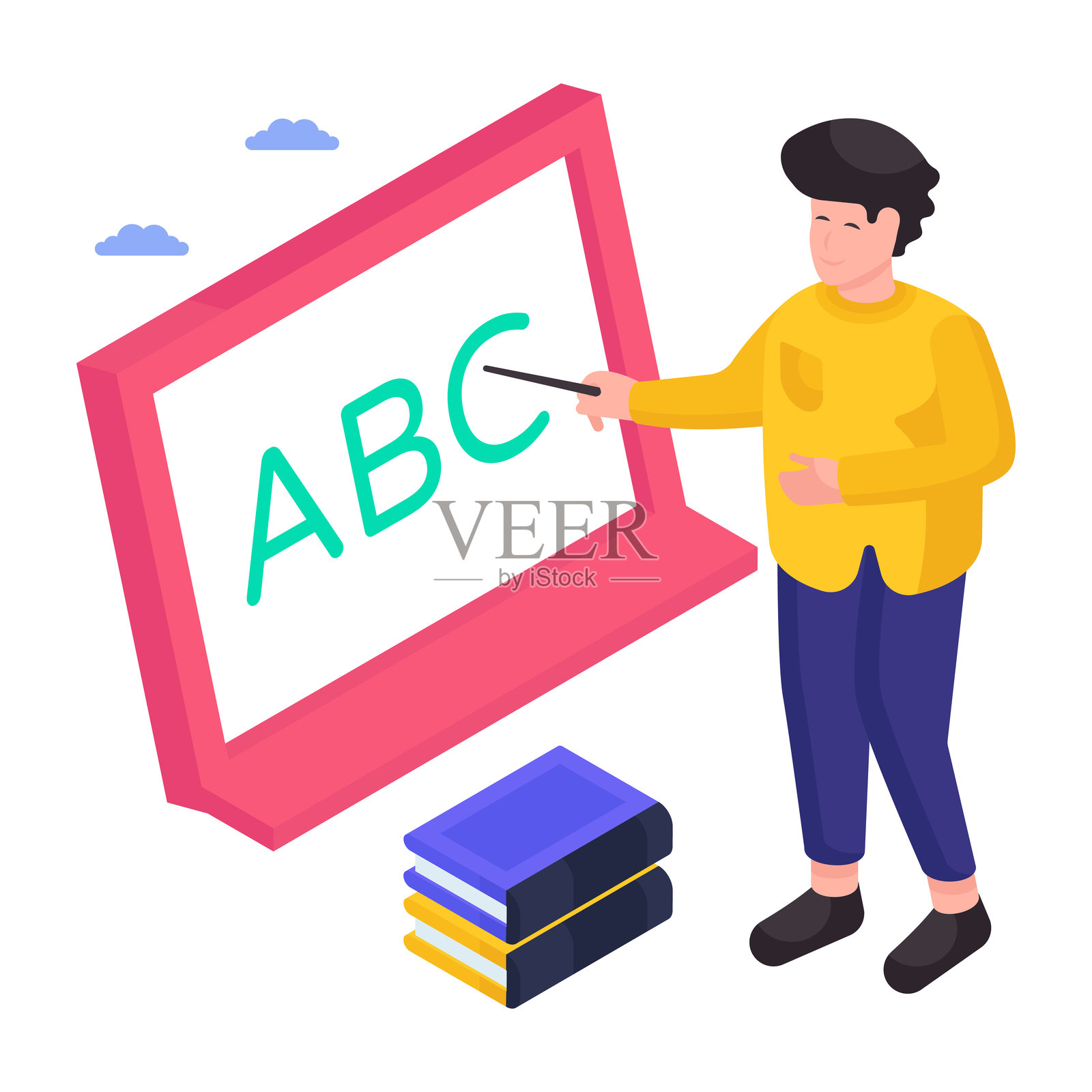 abc学习的创意设计插画插画图片素材