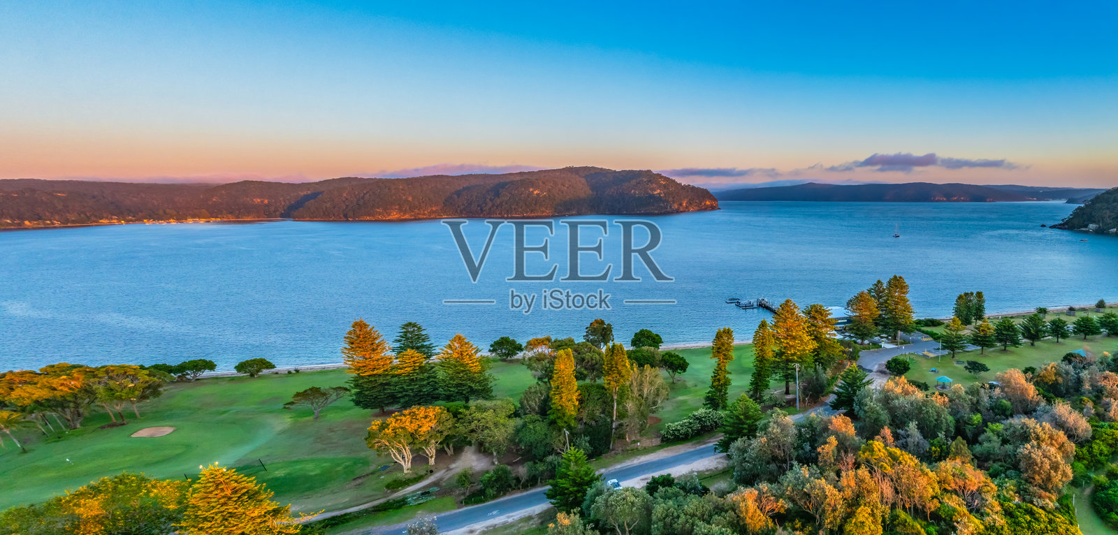 棕榈滩皮特沃特日出全景照片摄影图片