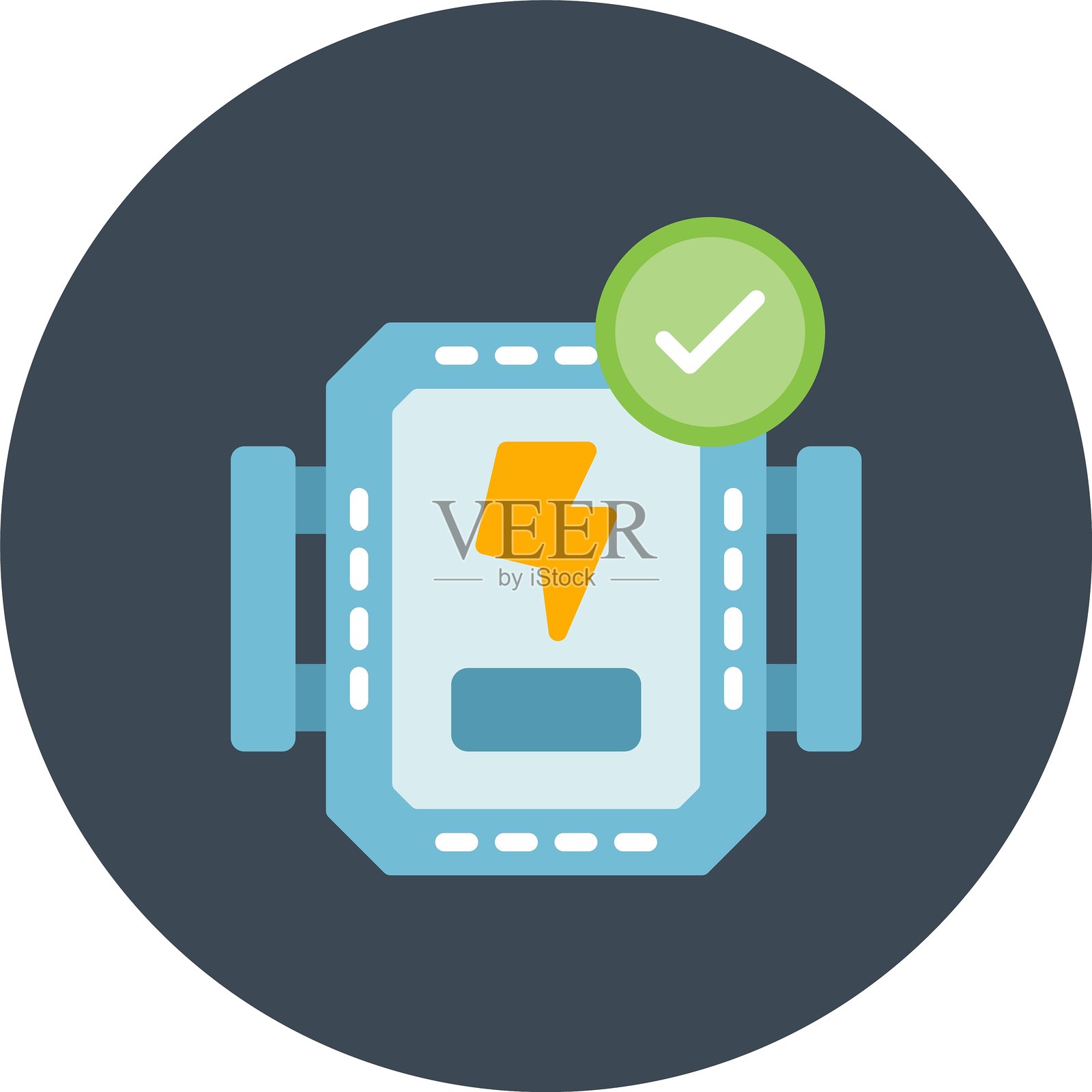 逆变器新图标设计创意插画图片素材